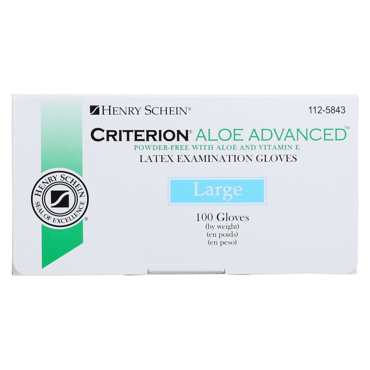 Criterion Latex Exam Aloe + Vitamin E Gloves, Large, White, Non-Sterile, 100/Box thumbnail 8