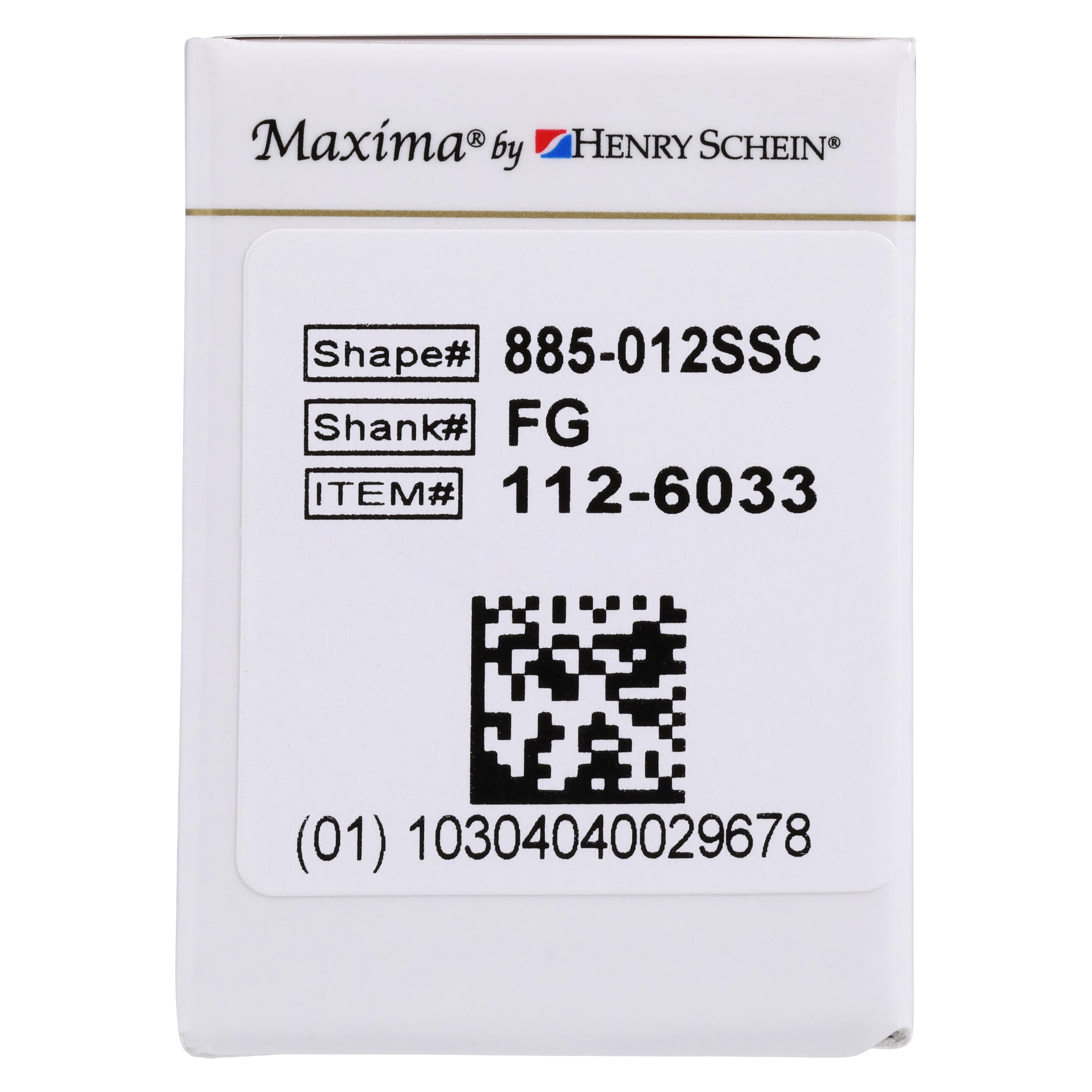 Maxima SC Diamond FGSS XCoarse Beveled Cylinder Spiral Cut Bur, 885-012SC, 5/Package thumbnail 8