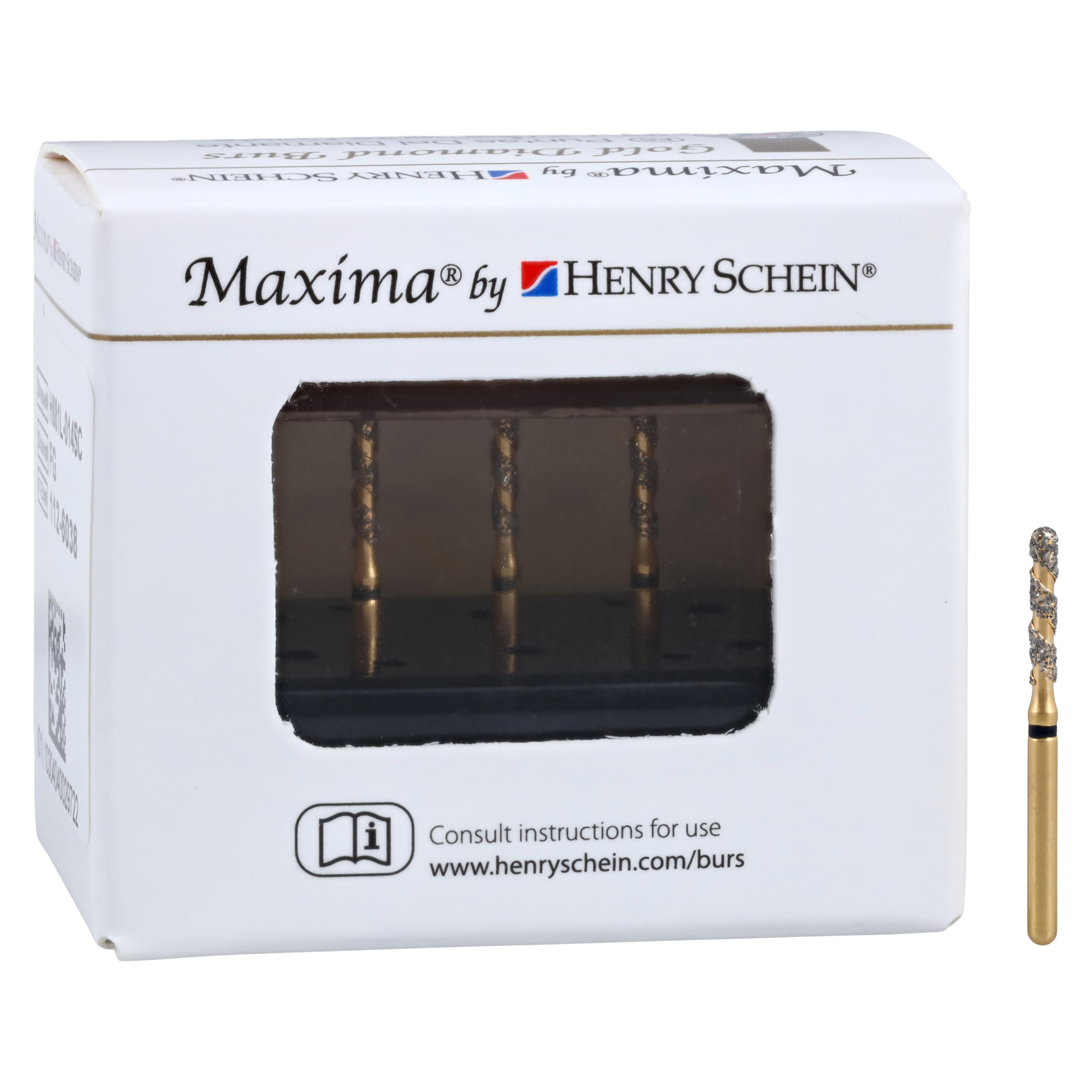 Maxima SC Diamond FG XCoarse Round End Cylinder Bur, Spiral Cut, 881L-014SC, 5/Pk thumbnail 5