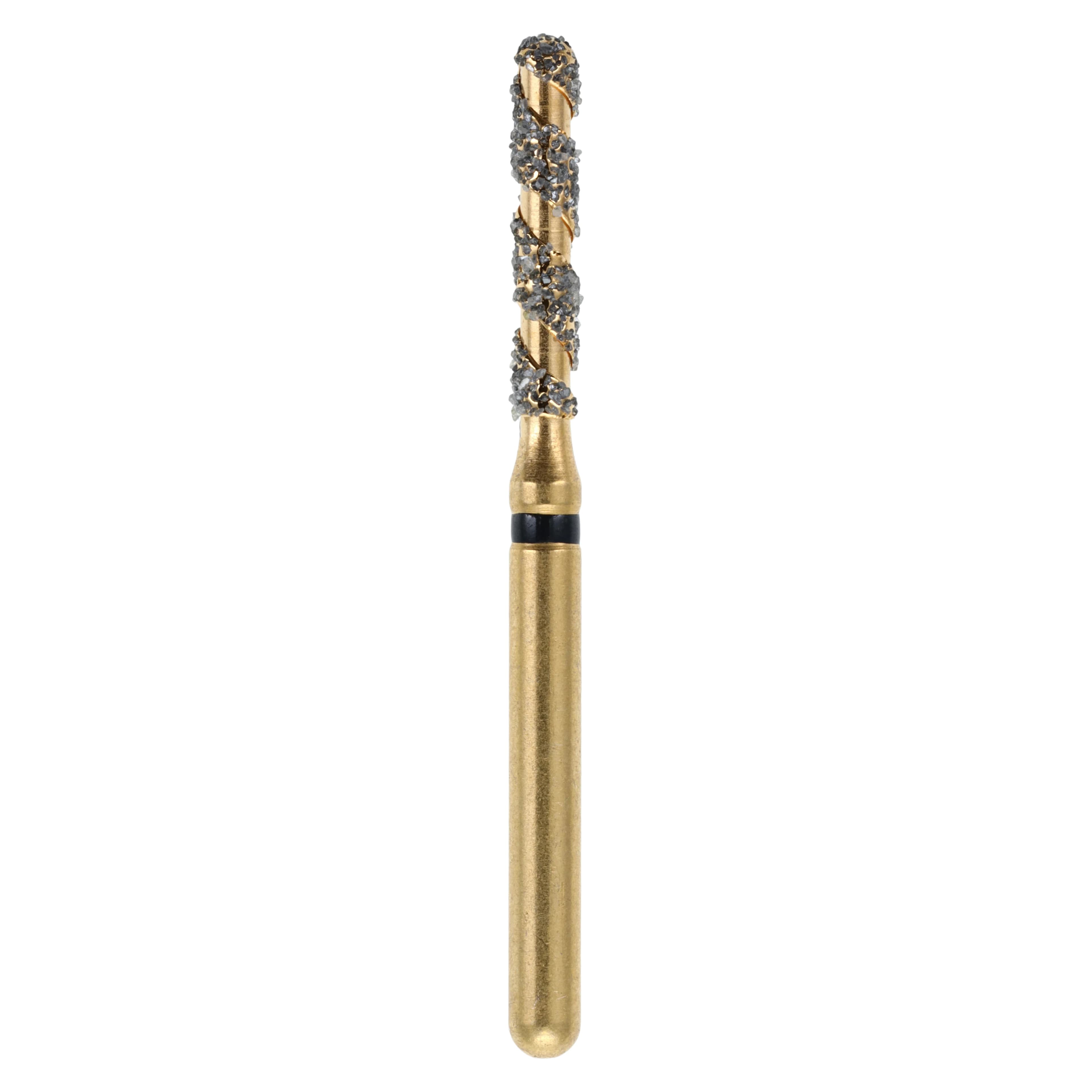 Maxima SC Diamond FG XCoarse Round End Cylinder Bur, Spiral Cut, 881L-014SC, 5/Pk thumbnail 2