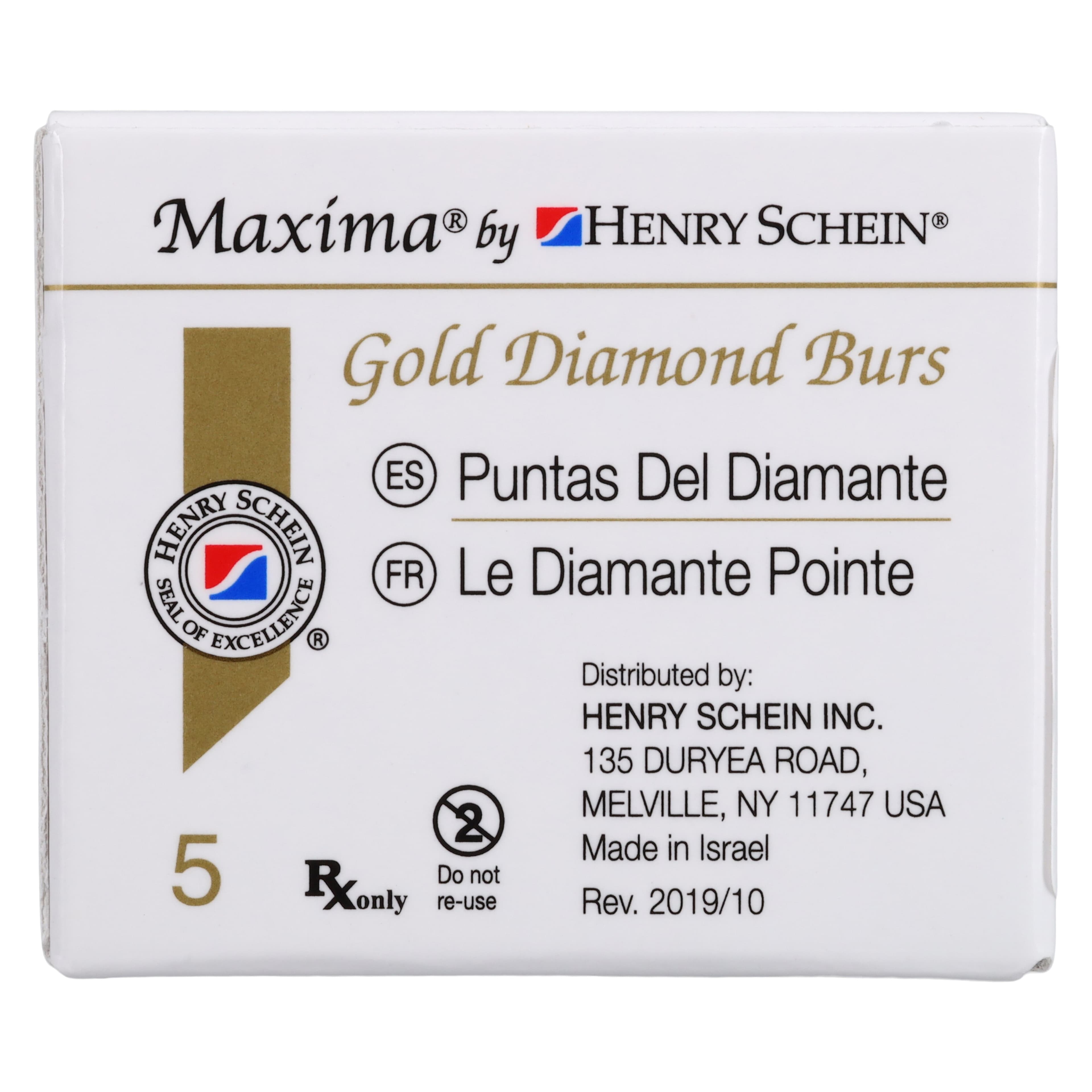 Maxima SC Diamond FGSS XCoarse Round End Taper Spiral Cut Bur, 856-019SC, 5/Pk thumbnail 7