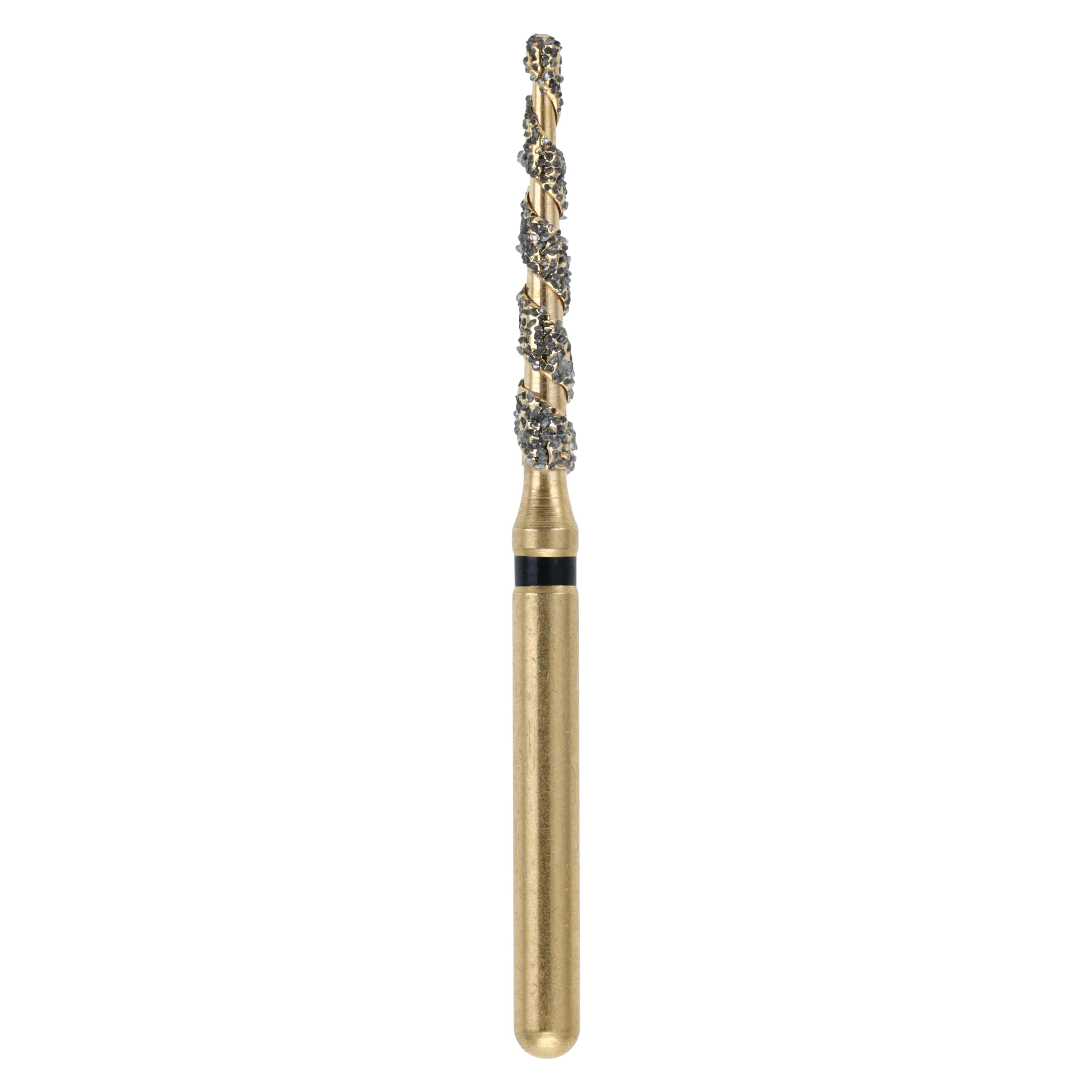 Maxima SC Diamond FG Extra Coarse Round End Taper Bur, 850L-014SC, 5/Pk - Maxima SC Diamond FG XCoarse - Image 1