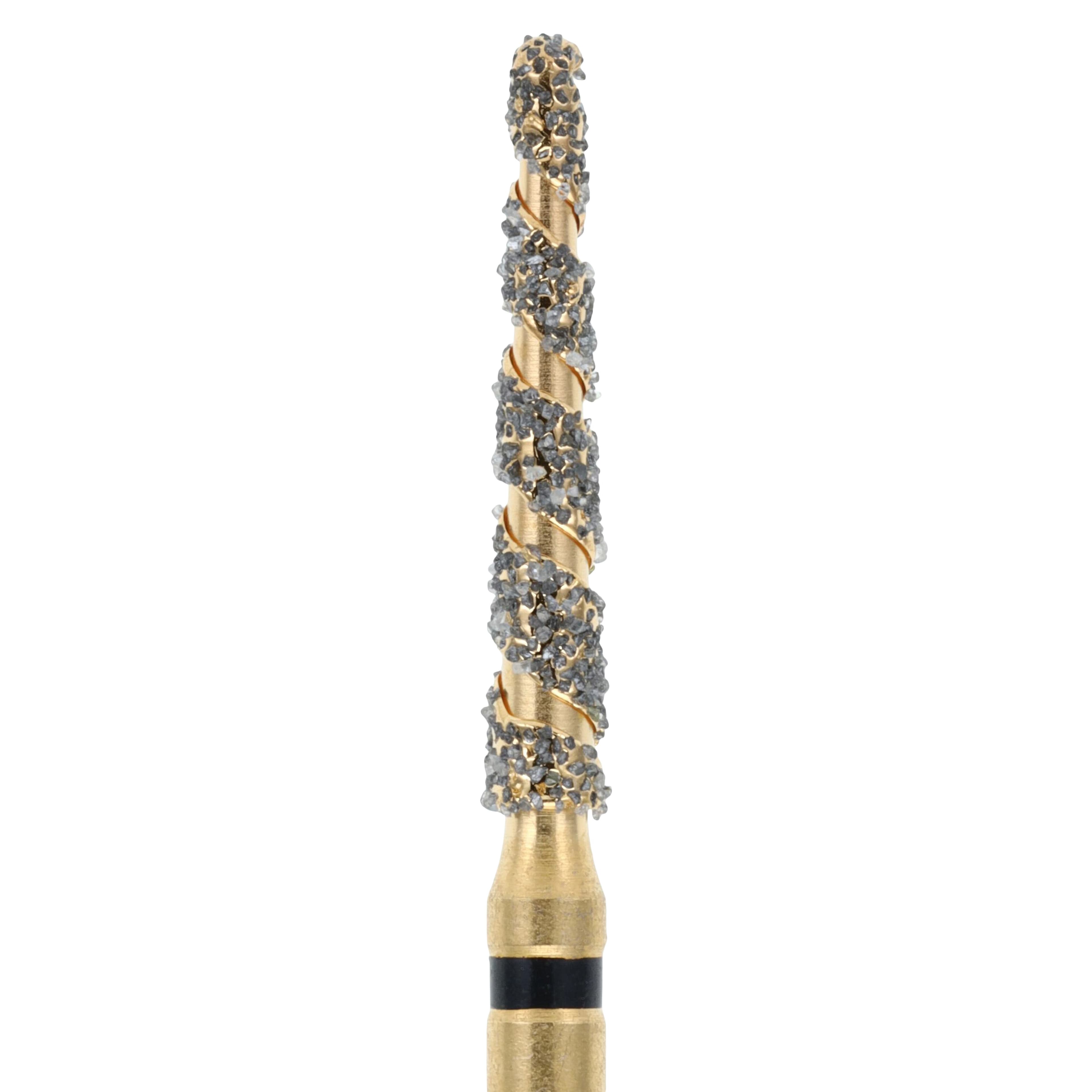 Maxima SC Diamond FG Extra Coarse Round End Taper Bur, 850L-016SC, 5/Package thumbnail 4