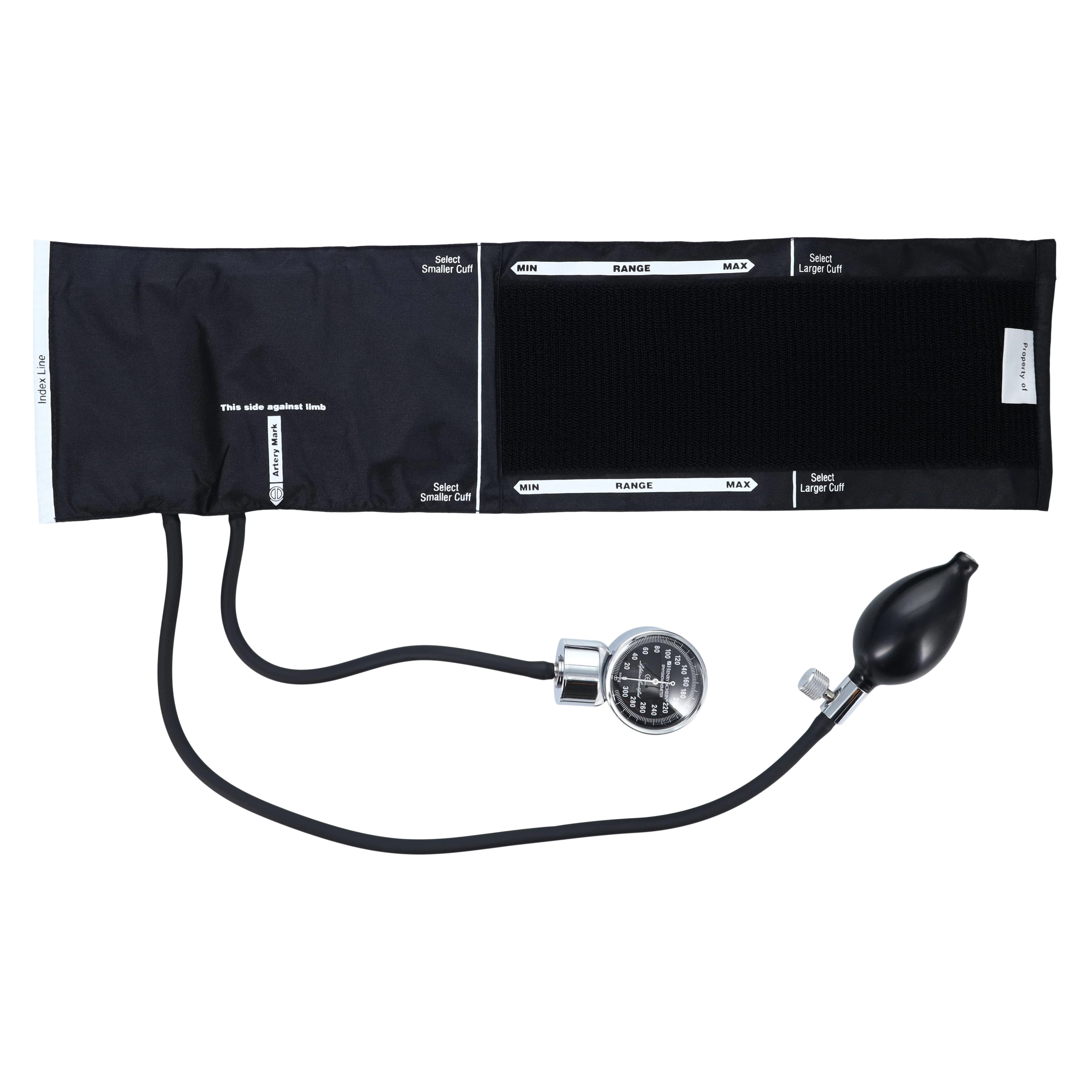 Henry Schein Sphyg ProPlus LF Aneroid Sphygmomanometer, Size 11, Black, Latex-Free, Arm Dial Display thumbnail 4