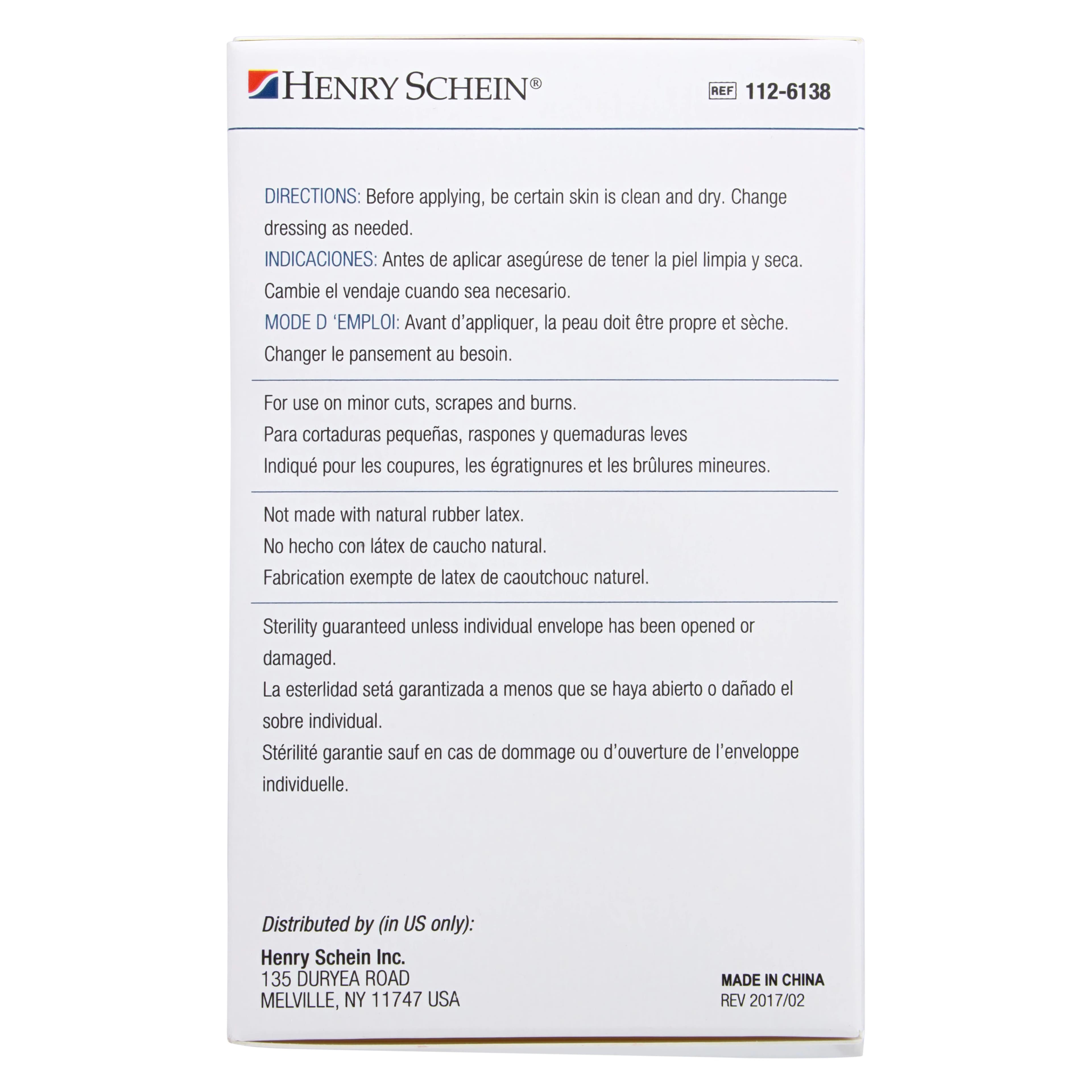 Henry Schein Adhesive Bandage, Plastic, Sheer, Sterile, 3/4" x 3", 100/Box thumbnail 3