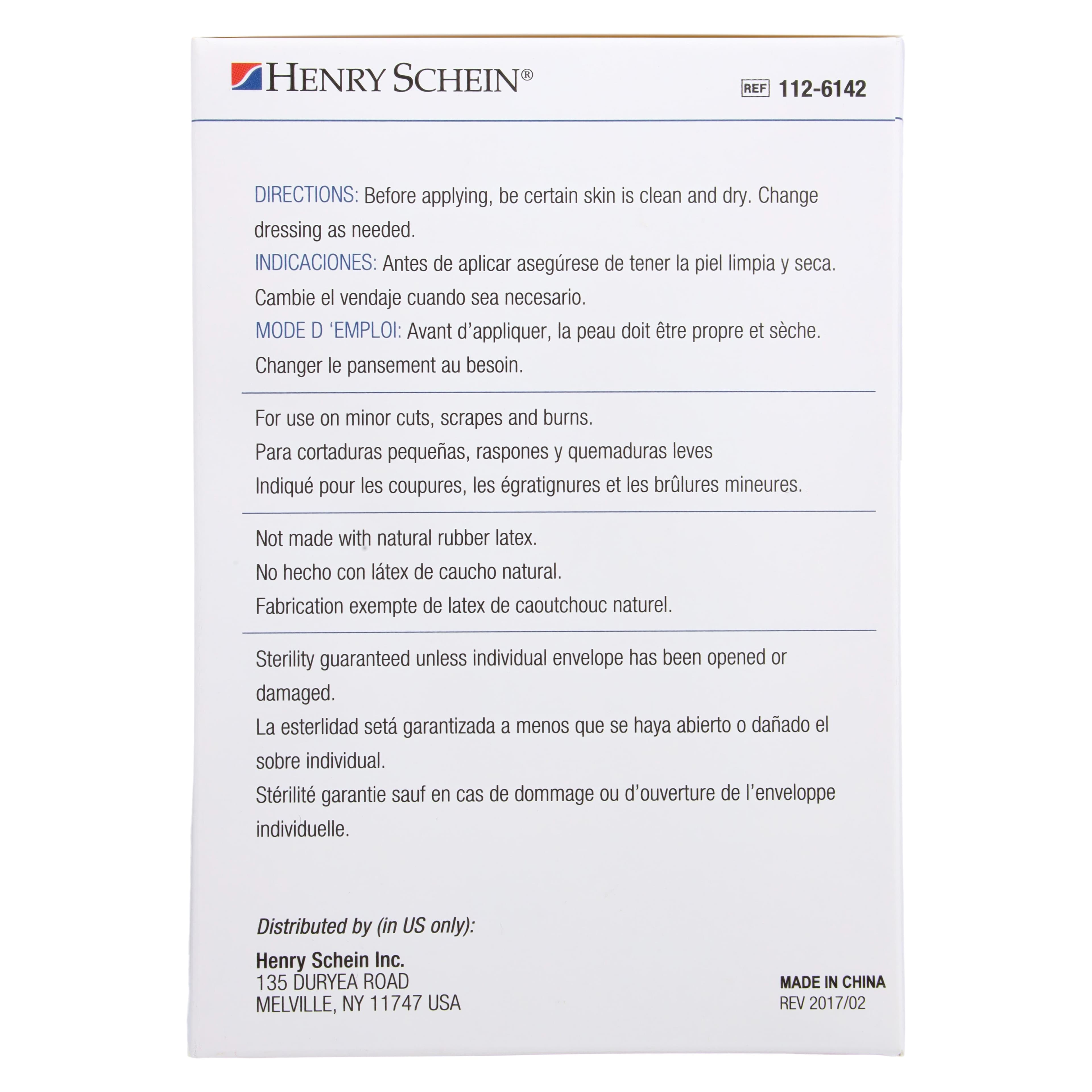 Henry Schein Adhesive Bandage, Plastic, Sheer, Sterile, 1" x 3", 100/Box thumbnail 4