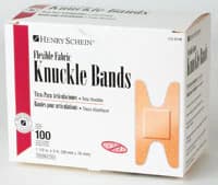 Henry Schein Adhesive Bandage Fabric Knuckle, 1.5" x 3", Flesh, Sterile, 100/Box thumbnail 2