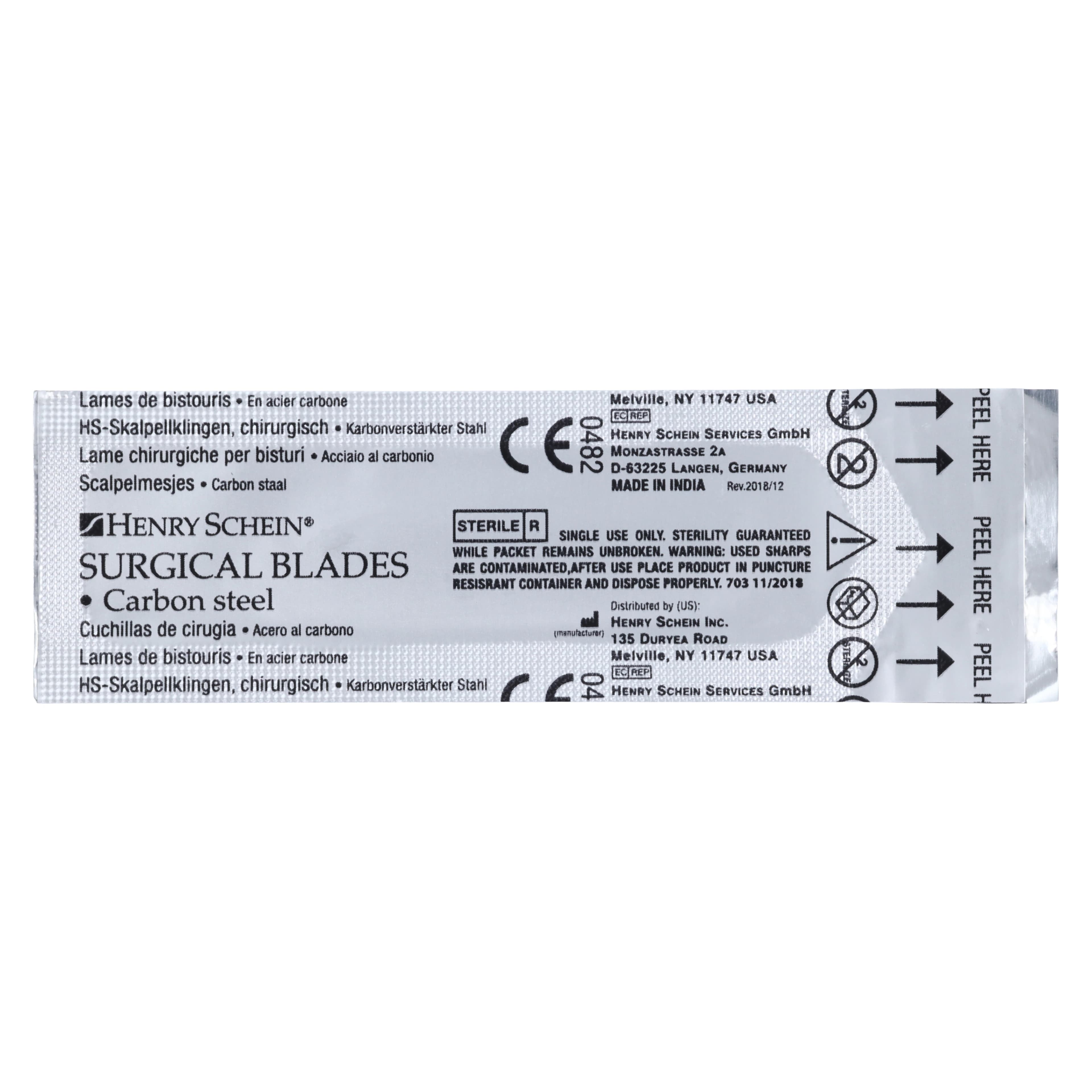Henry Schein Surgeon Blades Carbon Steel, Sterile, #10, 10/Bx, 01KT8PD58J2JZ194NC2C150CQW thumbnail 4