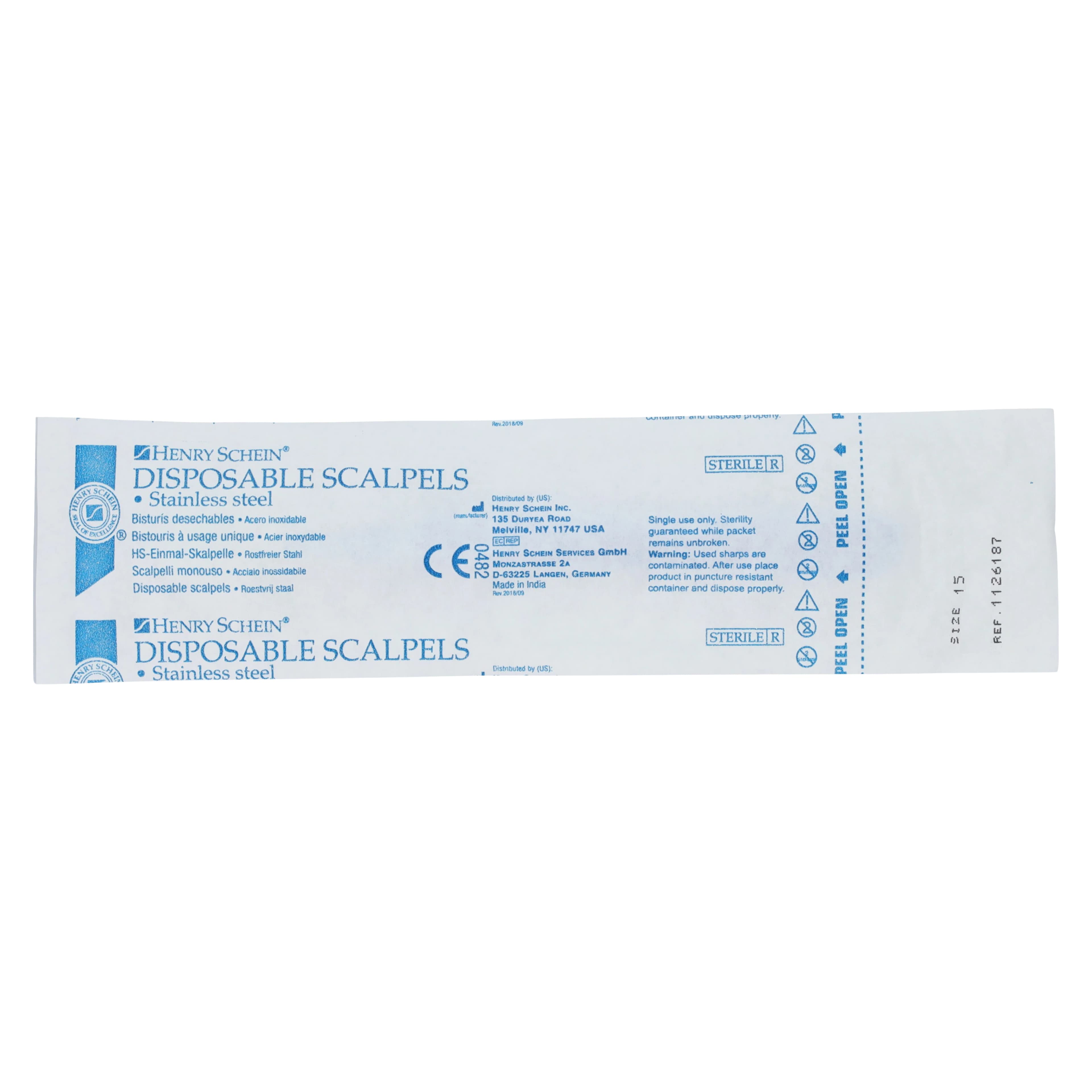 Henry Schein Disposable Surgical Scalpel #15, Stainless Steel, Sterile, 01KTRZ2KYP2K6J6ZJJYJ3773P4 thumbnail 2