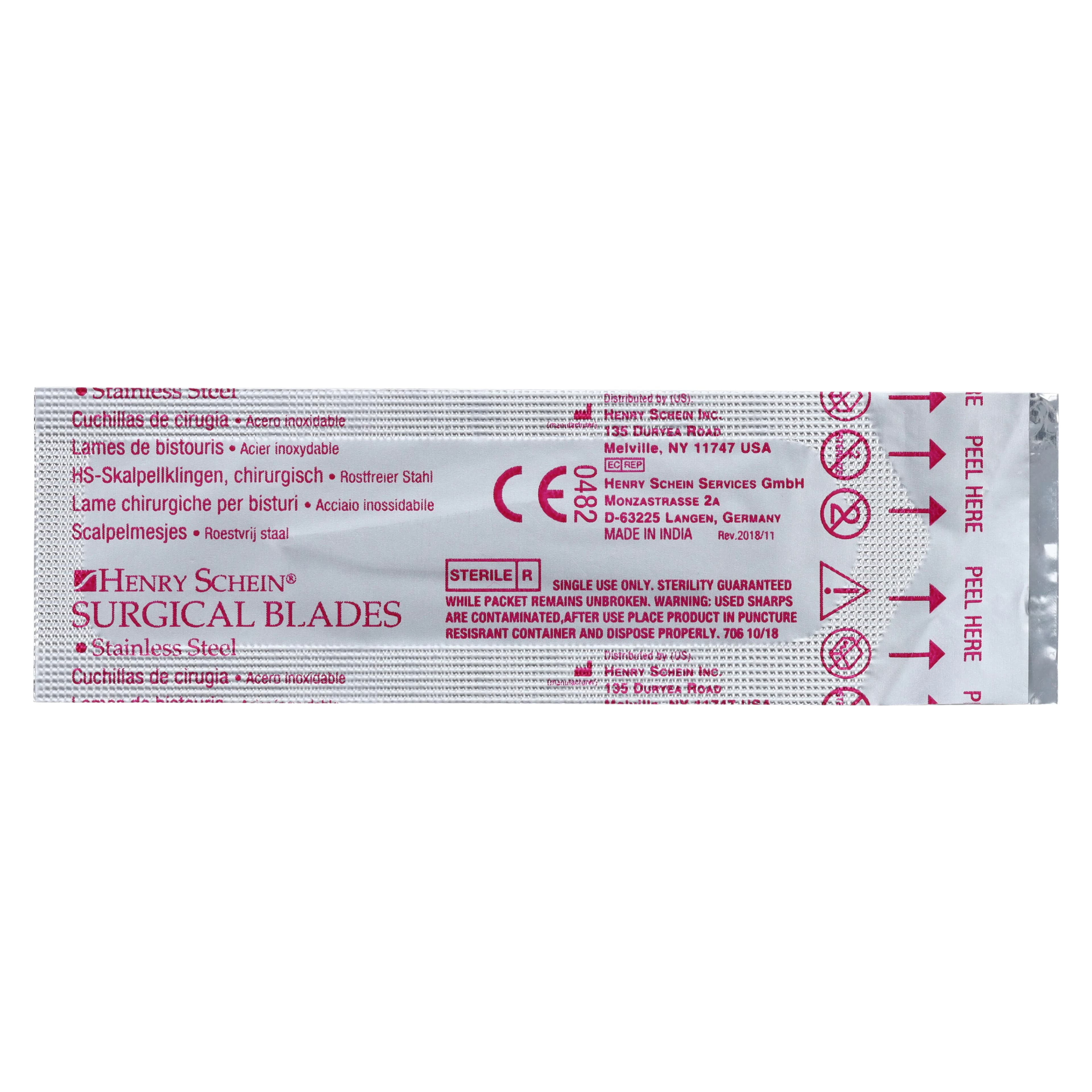 Henry Schein Stainless Steel Sterile Surgical Blade #11, 100/Box thumbnail 5