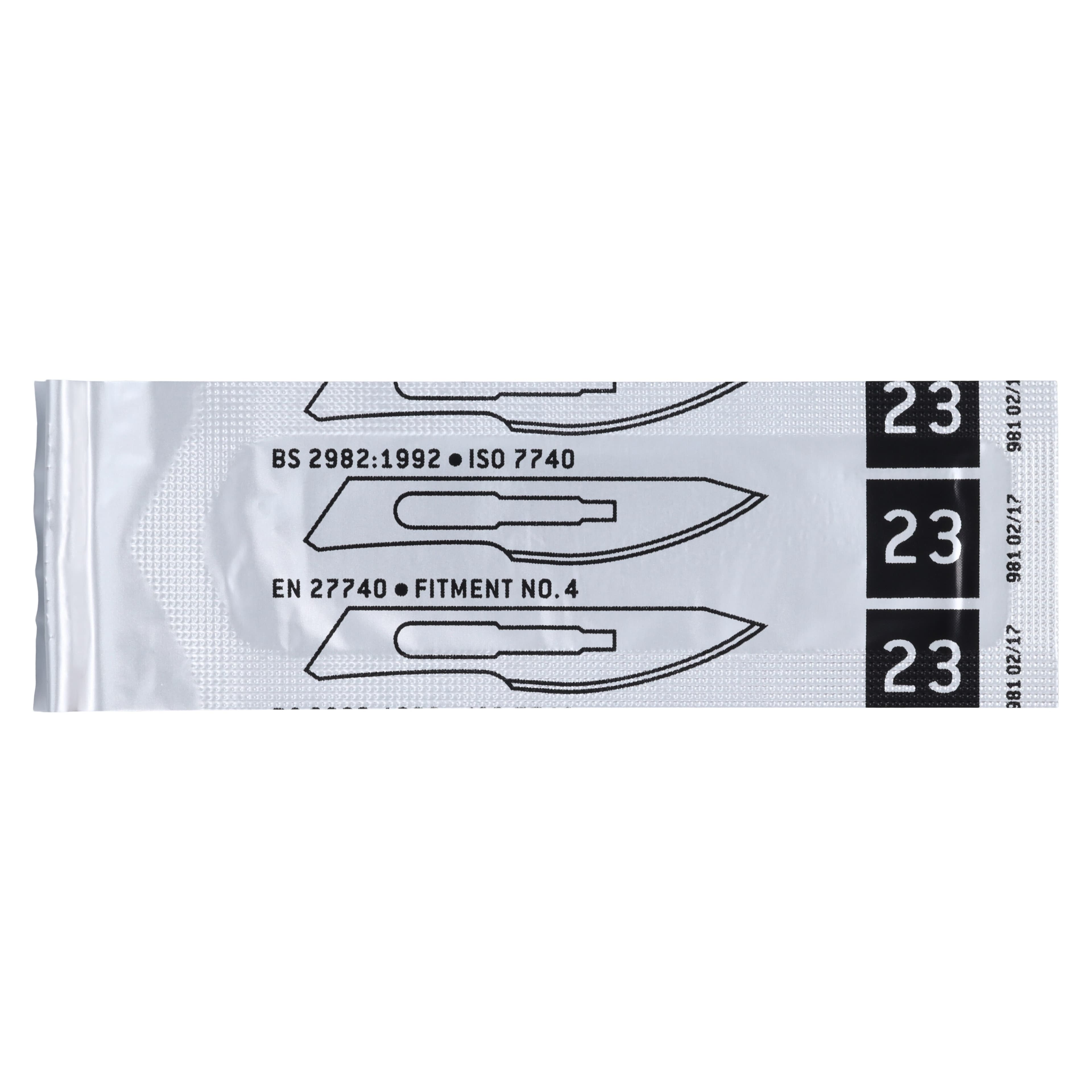 Surgeon Blades Carbon Steel, Sterile, Disposable, #23, 10/Bx thumbnail 3