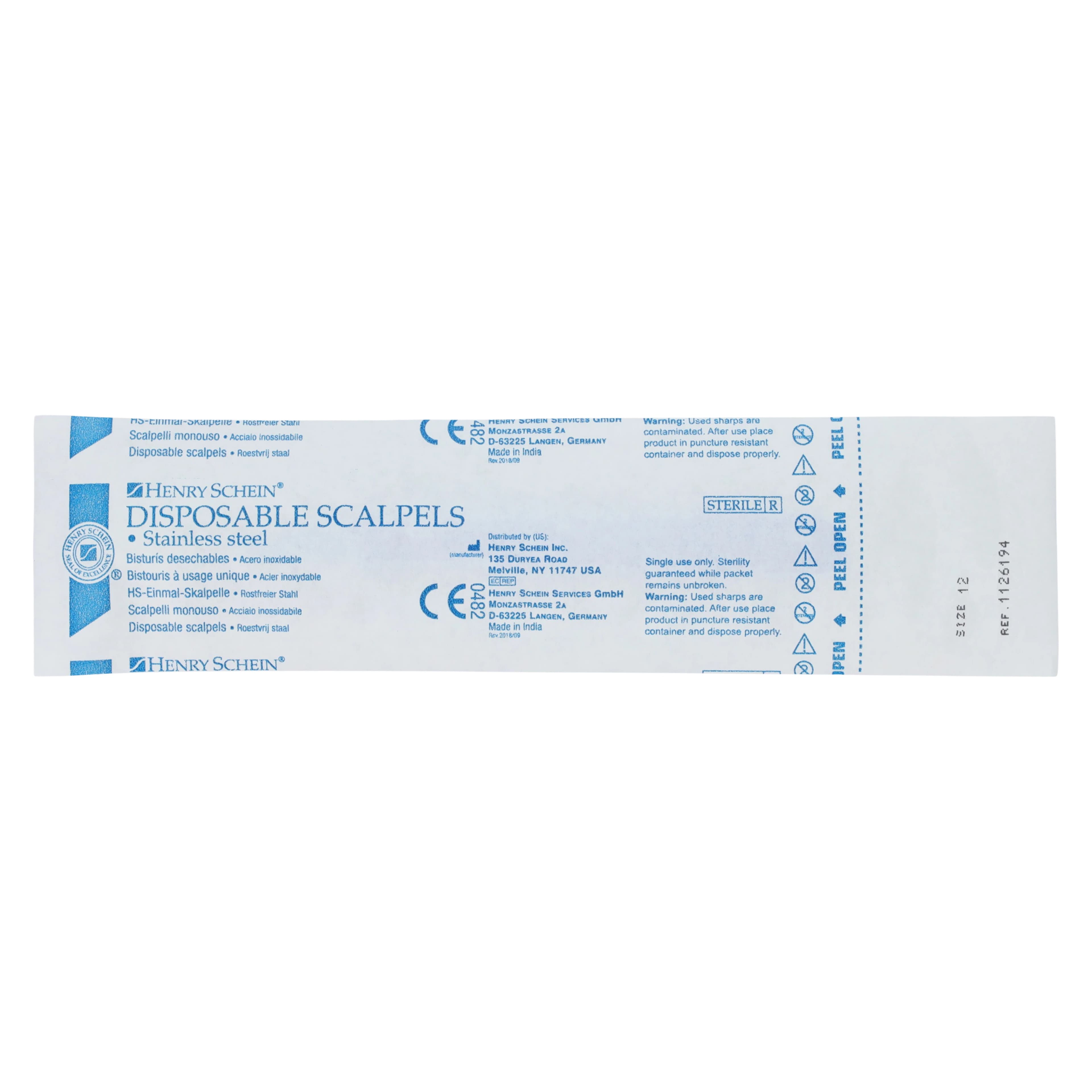 Henry Schein Disposable Surgical Scalpel #12, Stainless Steel, Sterile, 01KTRZ2KYP0J3NMNP78F2GZ6Y2 thumbnail 2