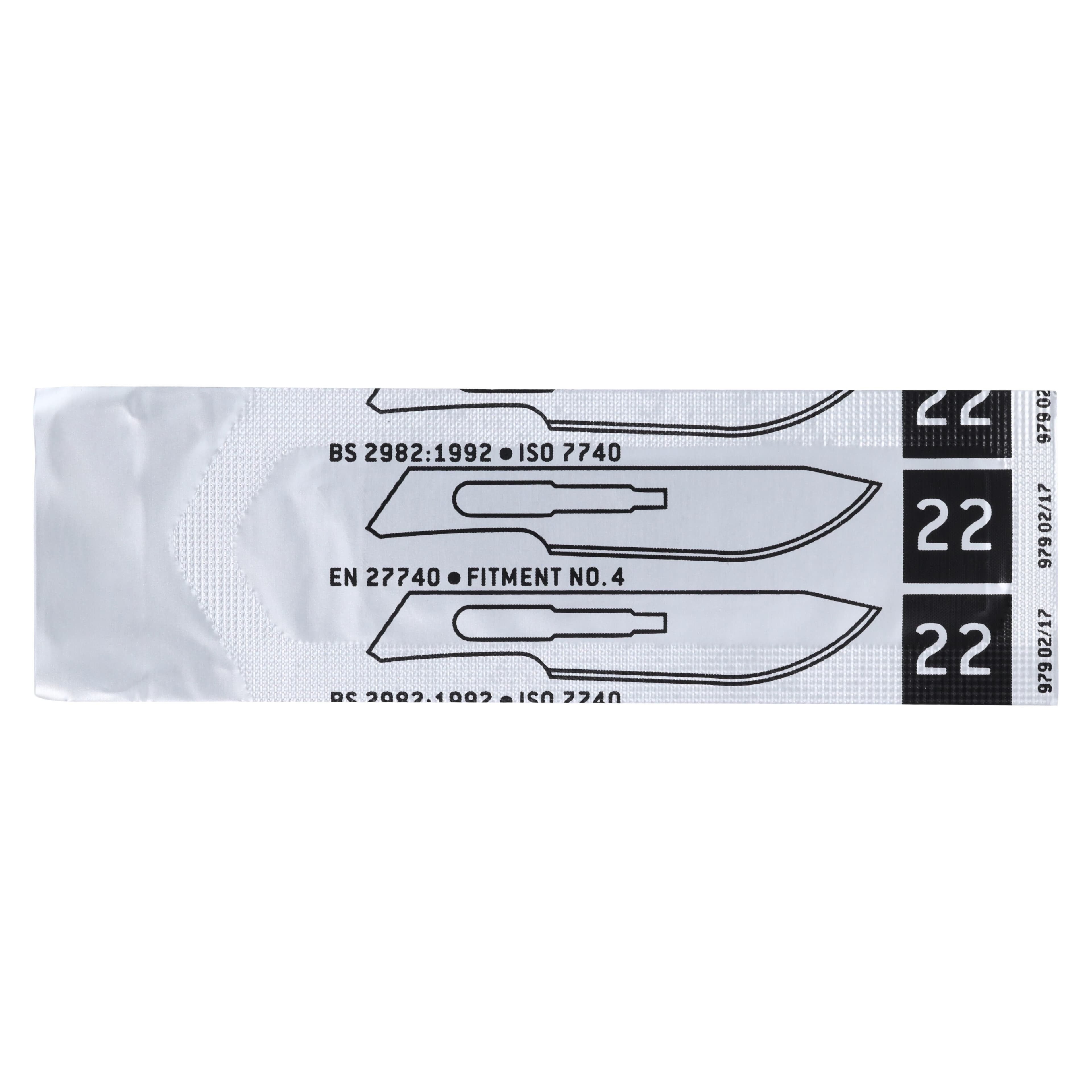 Surgeon Blades Carbon Steel, #22, Sterile, Disposable, 10/Bx thumbnail 3