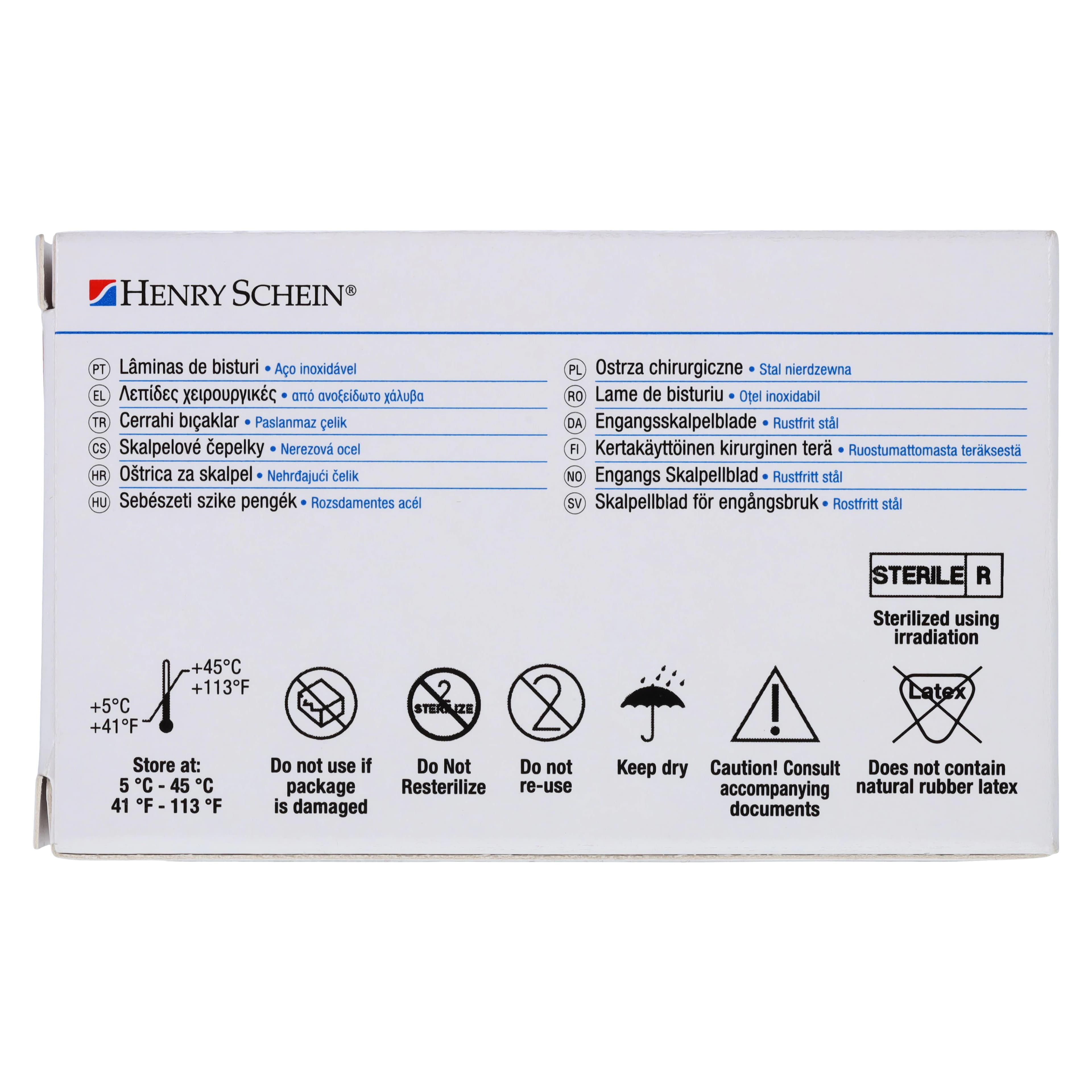 Henry Schein Surgeon Blades, Stainless Steel, Sterile, #25, 100/Bx thumbnail 6