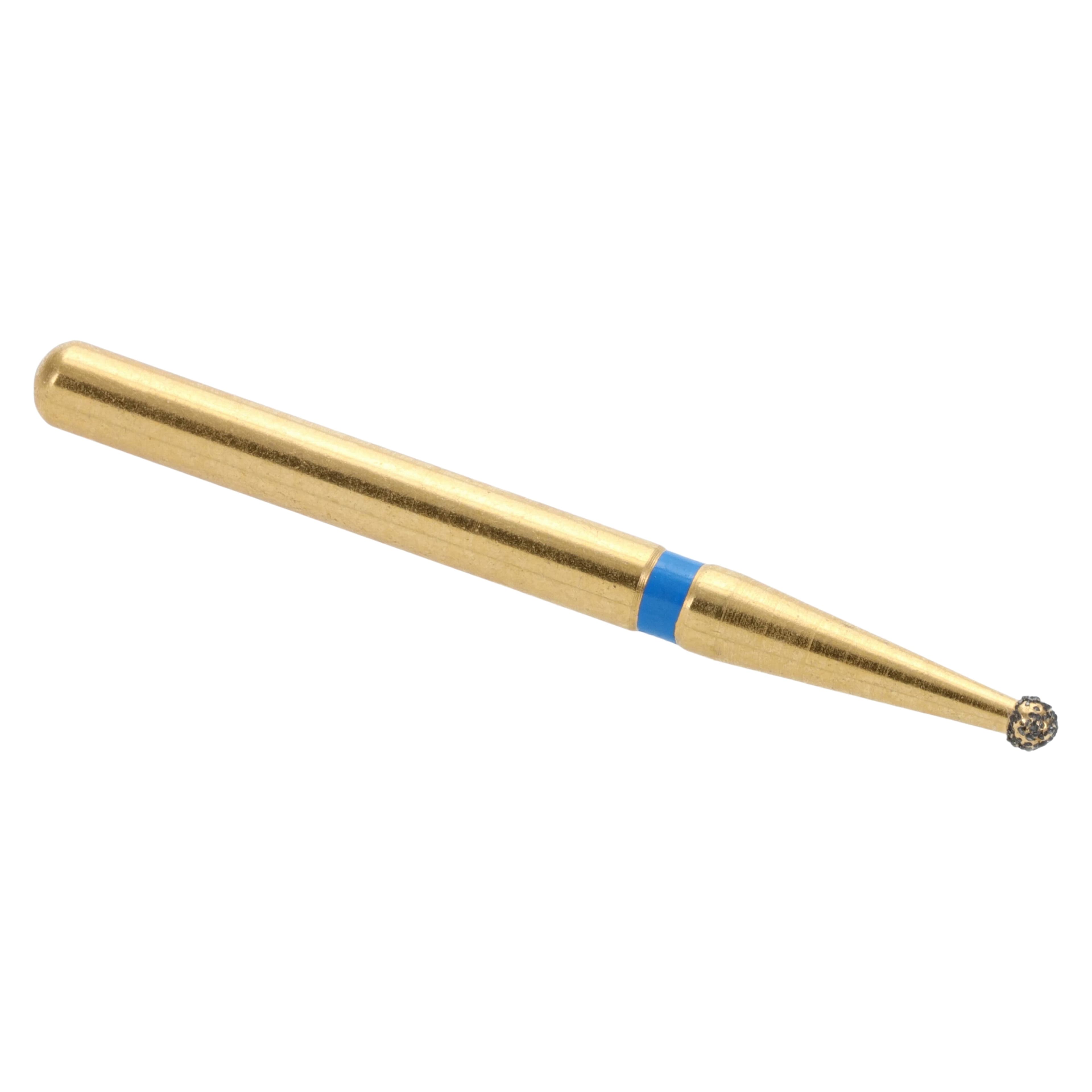 MAXIMA GOLD Diamond FG Bur, Medium Round, Friction Grip, 10.0 mm, G801-010M, 5/Pk thumbnail 3