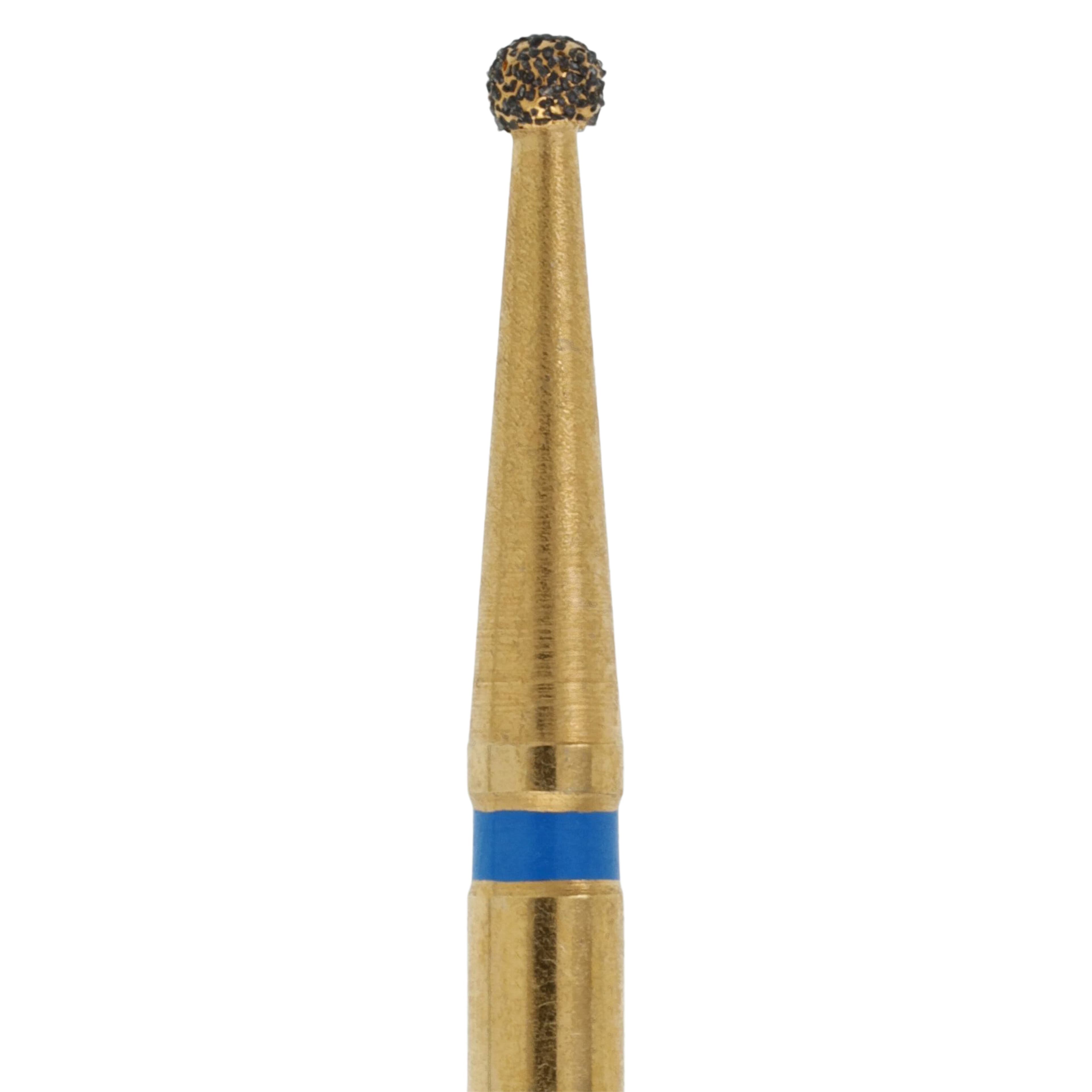 MAXIMA GOLD Diamond FG Bur, Medium Round, Friction Grip, 12.0 mm, G801-012M, 5/Pk thumbnail 3