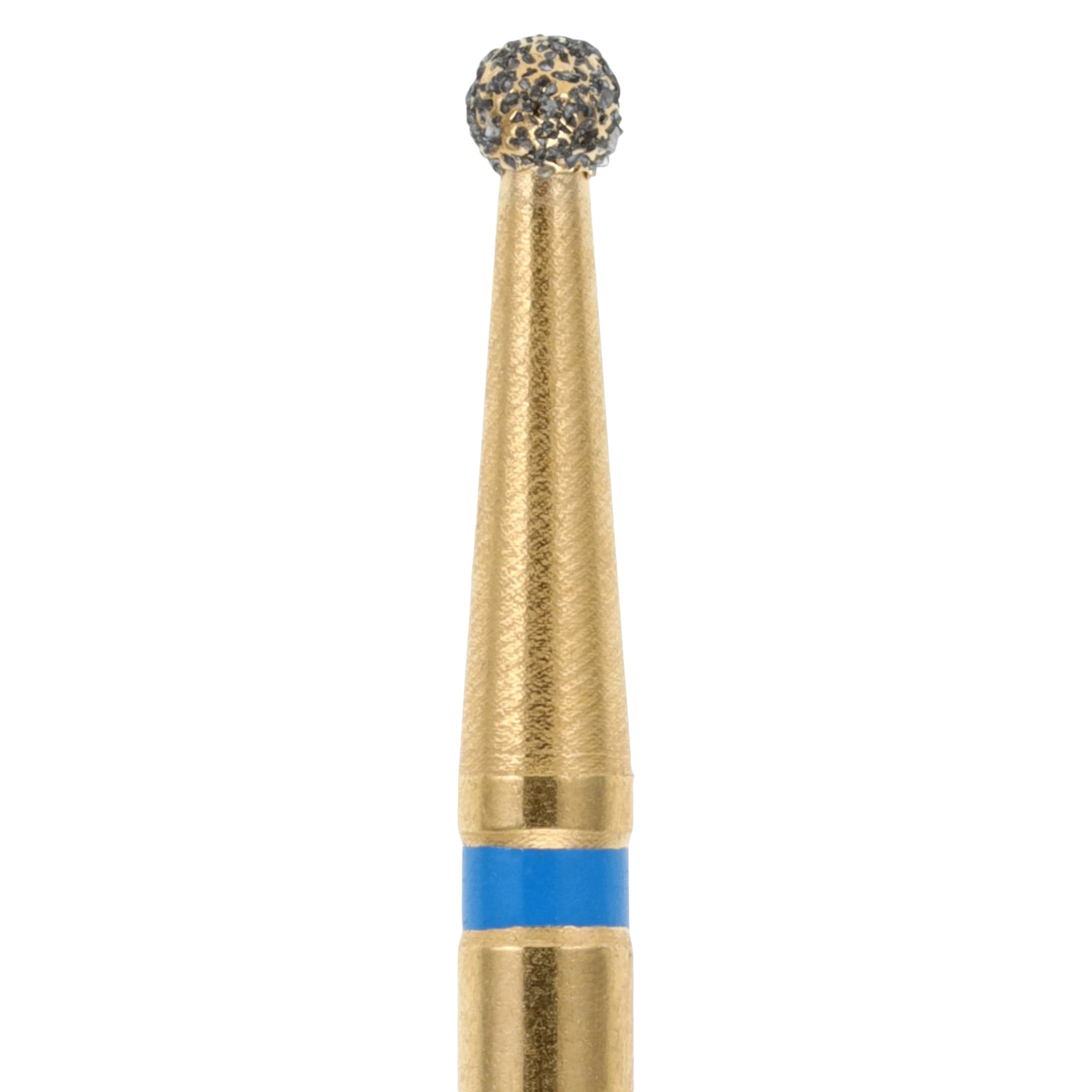MAXIMA GOLD Diamond FG Bur, Friction Grip, Medium Round, 1.4 mm, G801-014M, 5/Pk thumbnail 3