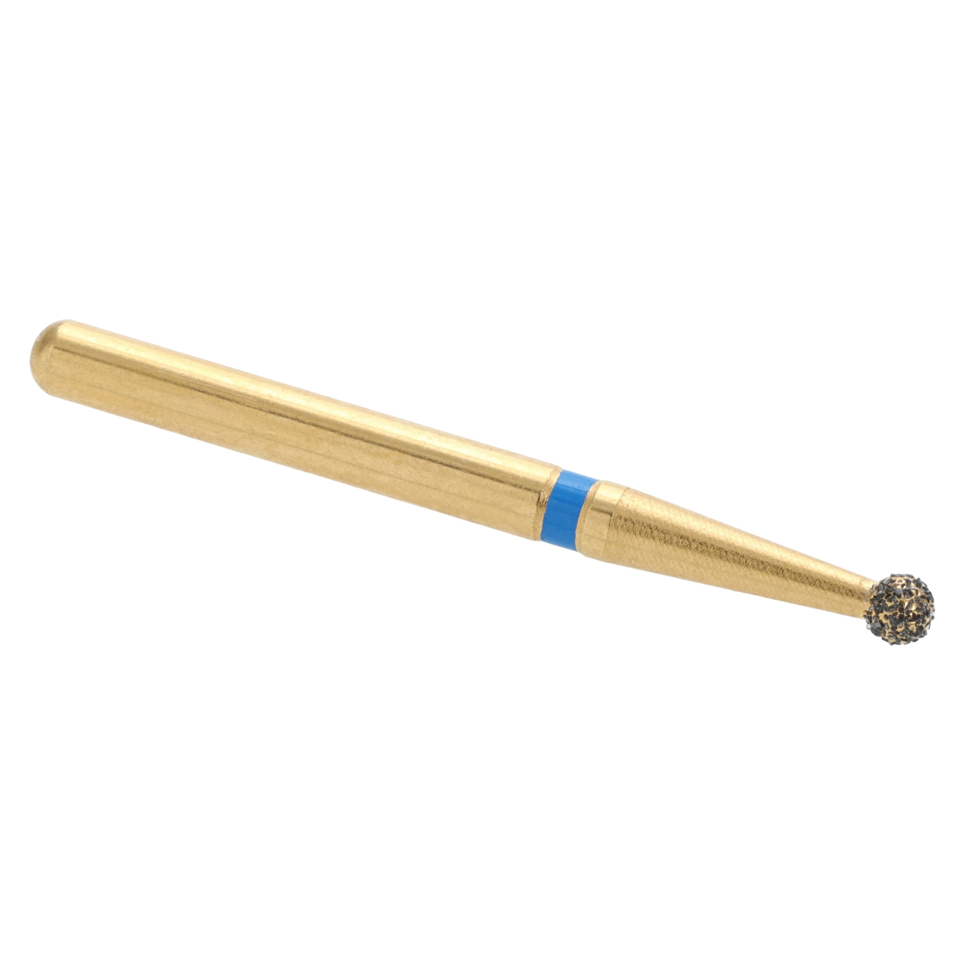 MAXIMA GOLD Diamond FG Bur, Friction Grip, Medium Round, 1.4 mm, G801-014M, 5/Pk thumbnail 2
