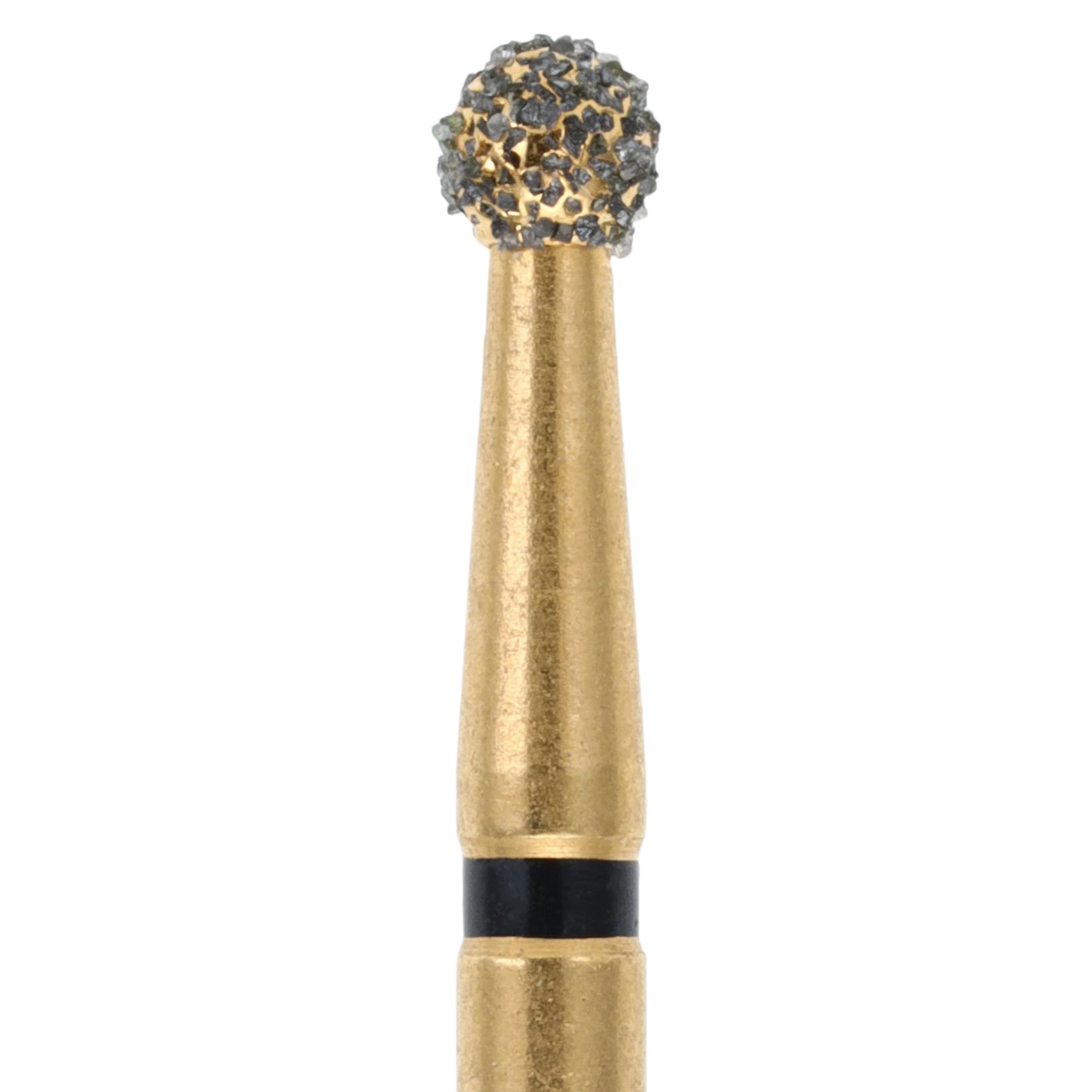 MAXIMA GOLD Diamond FG Bur, Friction Grip, Super Coarse Round, 1.8 mm, G801-018SC, 5/Pk thumbnail 3