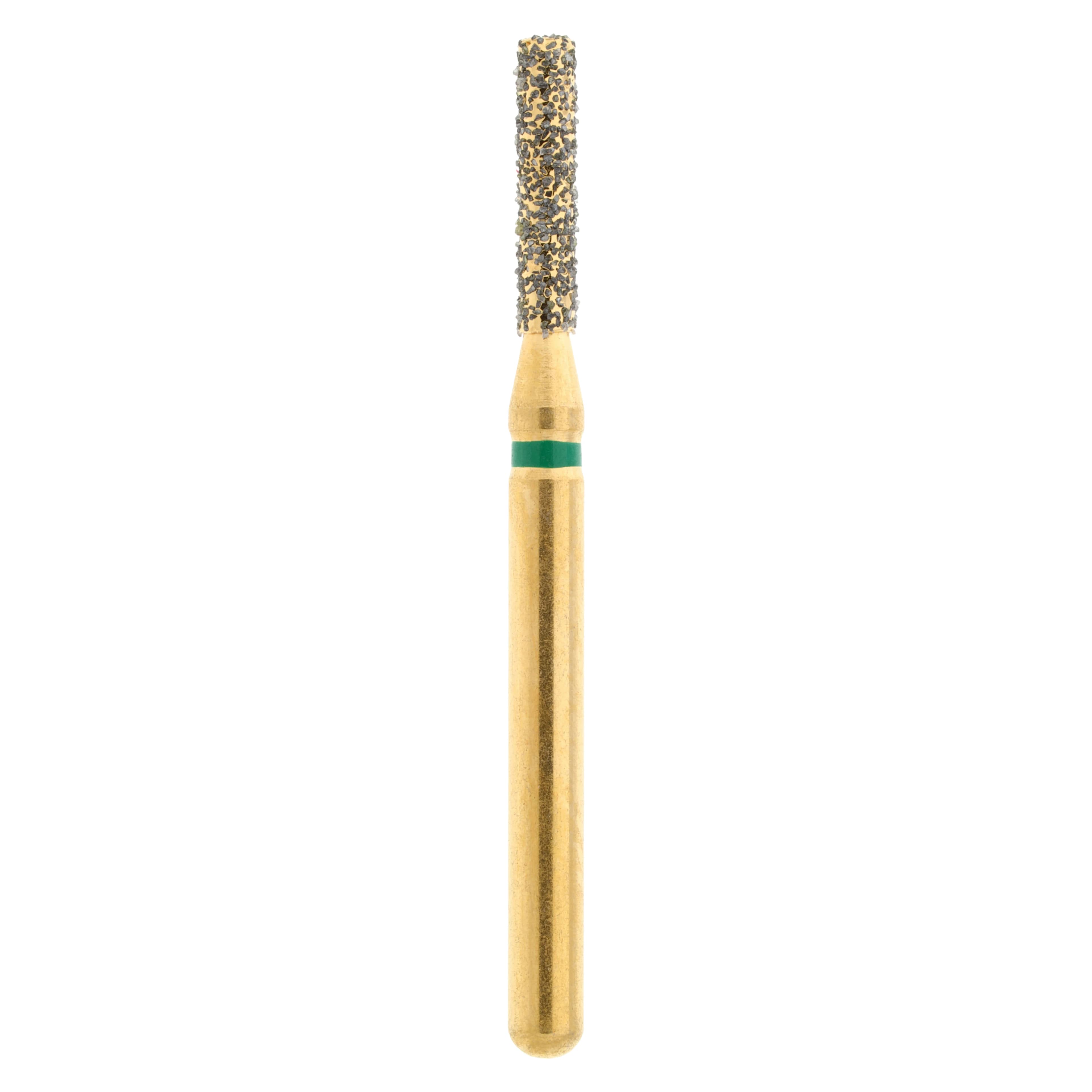 MAXIMA GOLD Diamond FG Flat End Cylinder Bur, Coarse, Friction Grip, 6.0 mm, G836-012C, 5/Pk - MAXIMA GOLD Diamond FG - Image 1