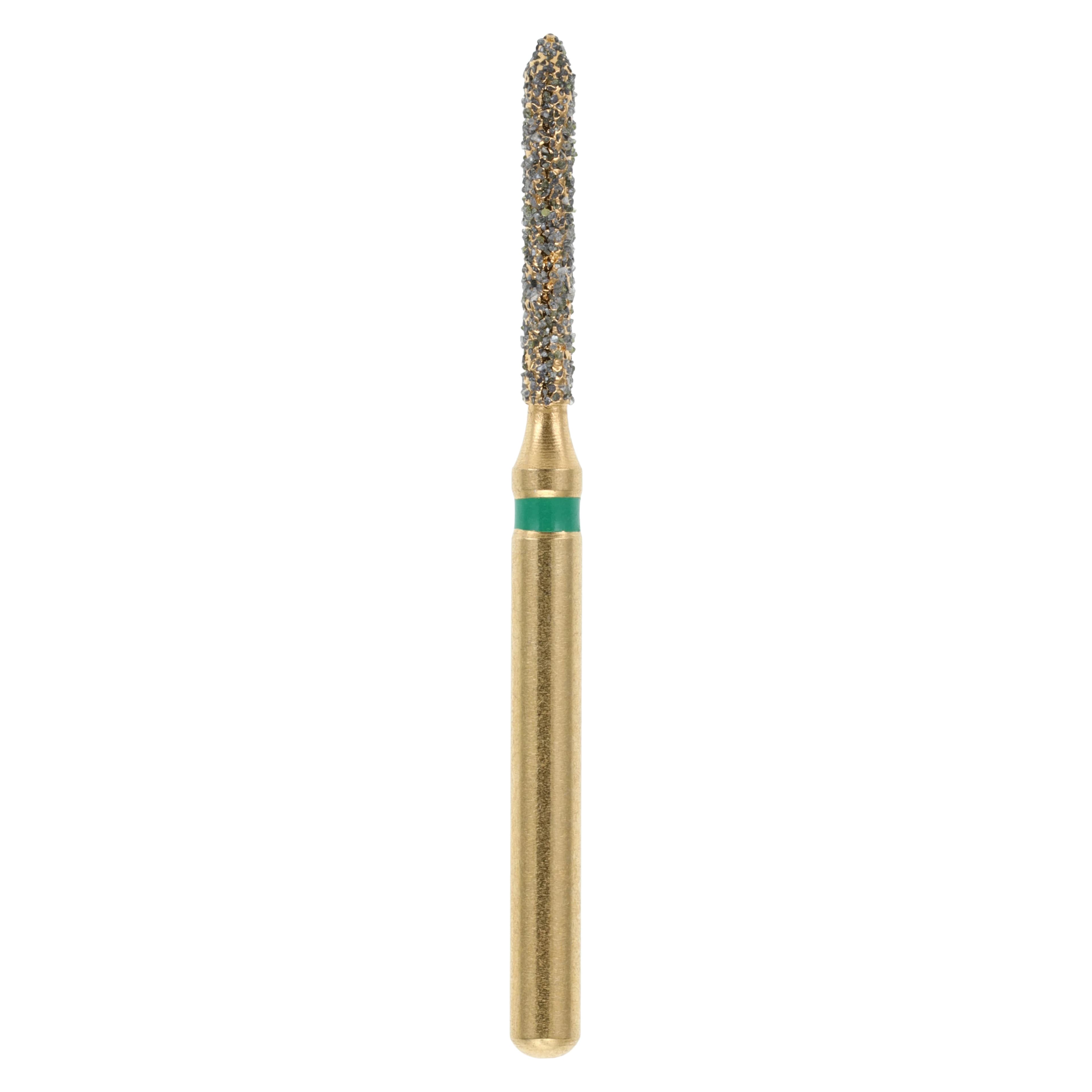 MAXIMA GOLD Diamond FG Beveled Cylinder Bur, Coarse, Friction Grip, 8.0 mm, G885-012C, 5/Pk - MAXIMA GOLD Diamond FG - Image 1