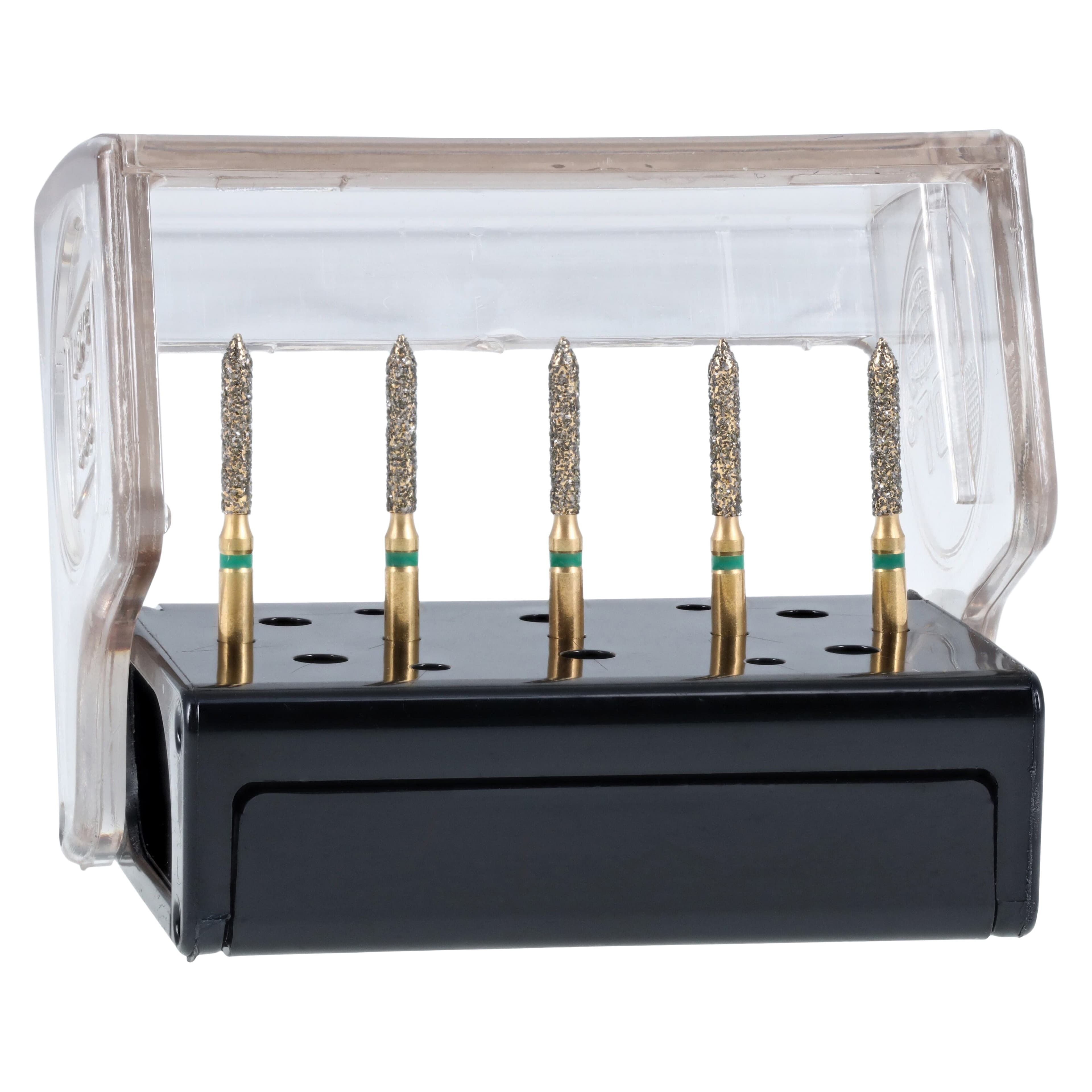 MAXIMA GOLD Diamond FG Beveled Cylinder Bur, Coarse, Friction Grip, 8.0 mm, G885-014C, 5/Pk thumbnail 5