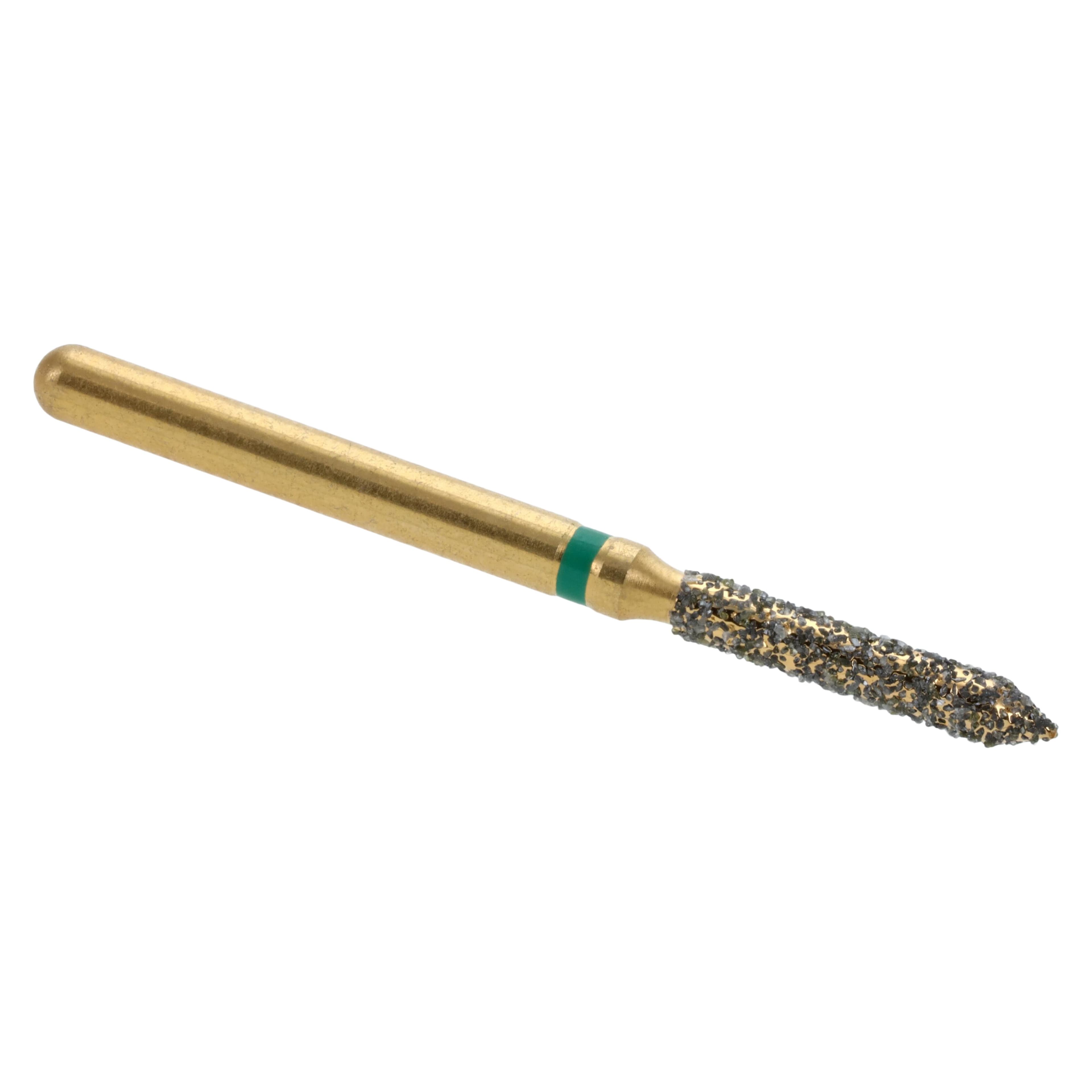 MAXIMA GOLD Diamond FG Beveled Cylinder Bur, Coarse, Friction Grip, 8.0 mm, G885-014C, 5/Pk thumbnail 2