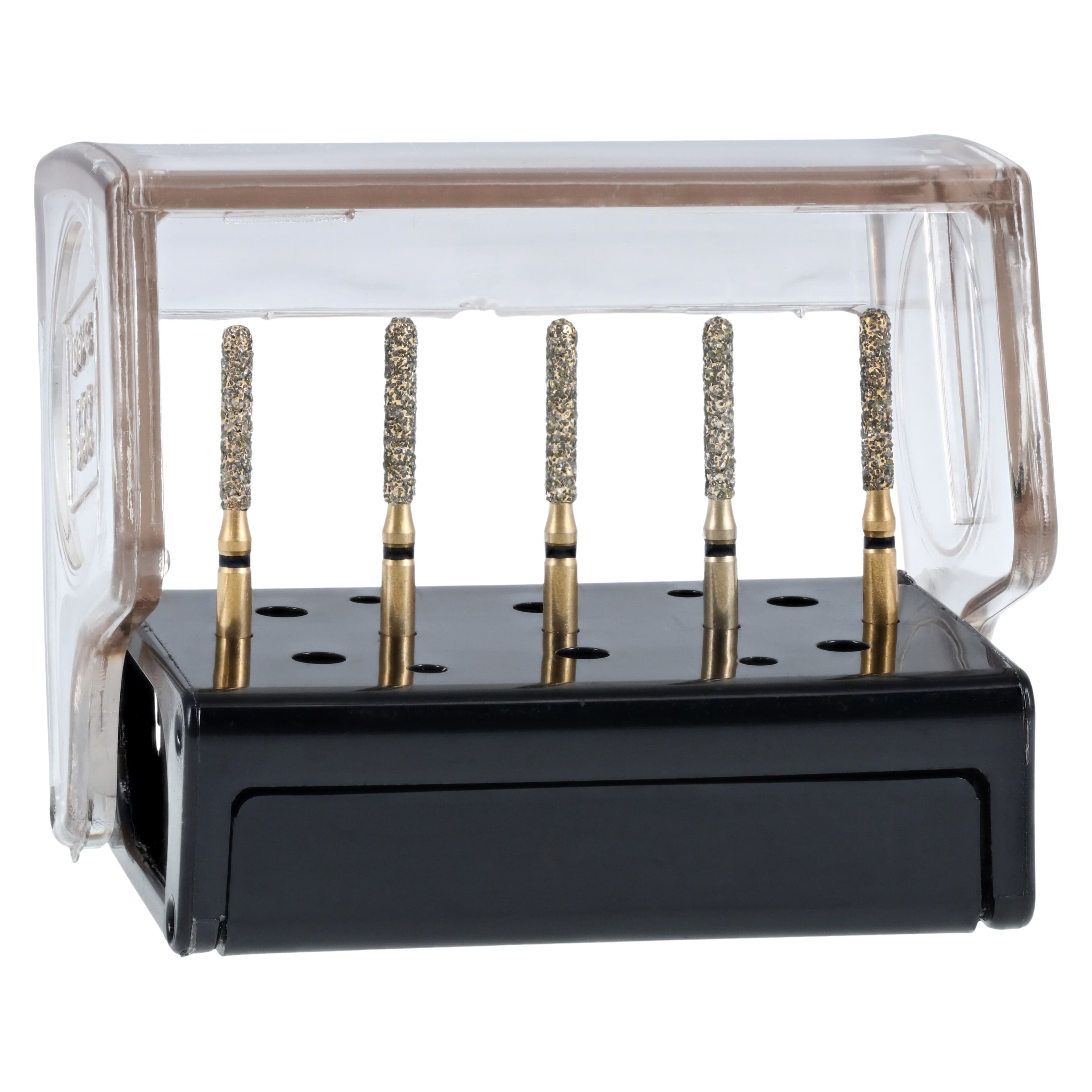 MAXIMA GOLD Diamond FG Bur, Super Coarse, Round End Cylinder, 8.0 mm, Friction Grip, G881-014SC, 5/Pk thumbnail 4