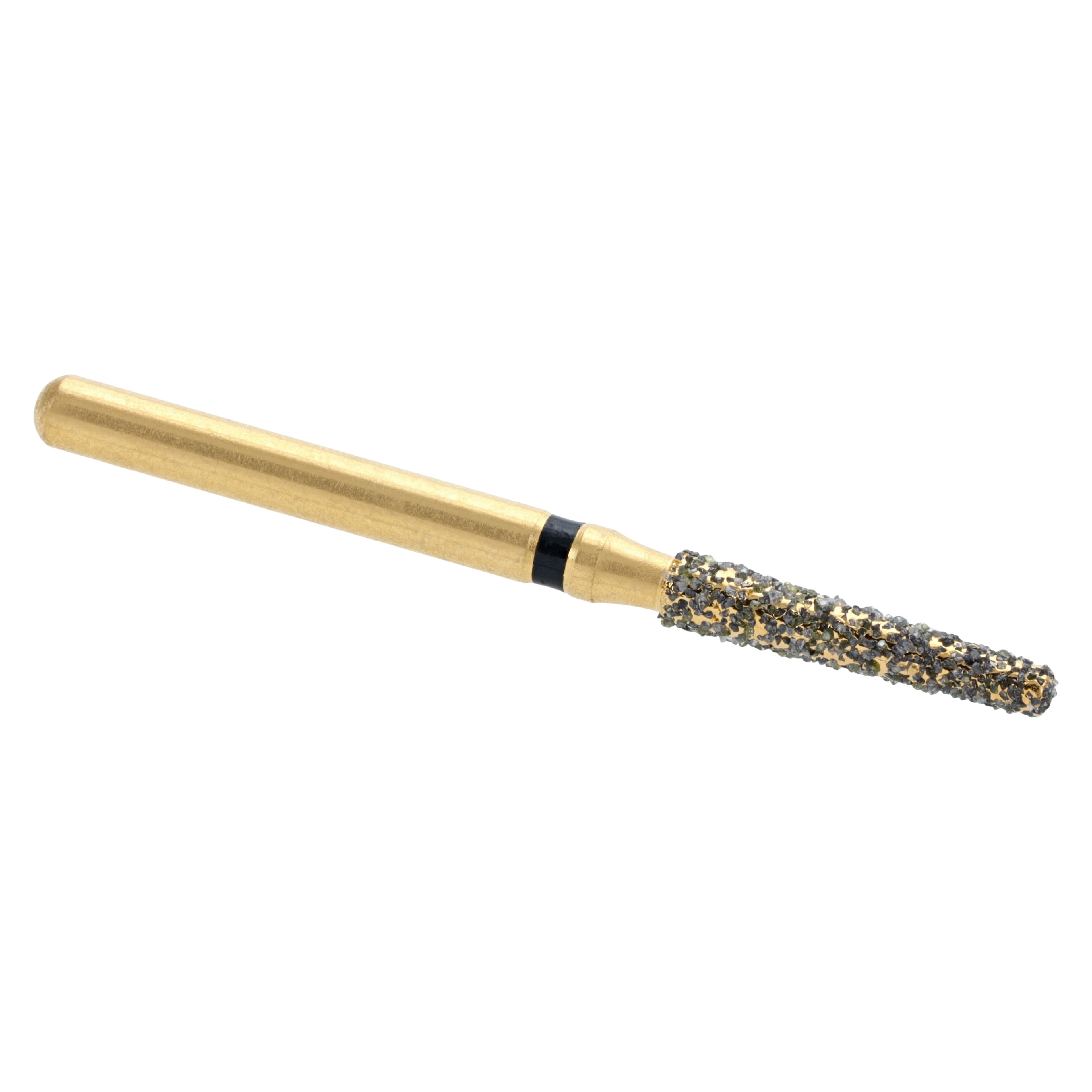 MAXIMA GOLD Diamond FG Bur, Friction Grip, Super Coarse, Flat End Taper, 8.5mm, G847-016SC, 5/Pk thumbnail 2