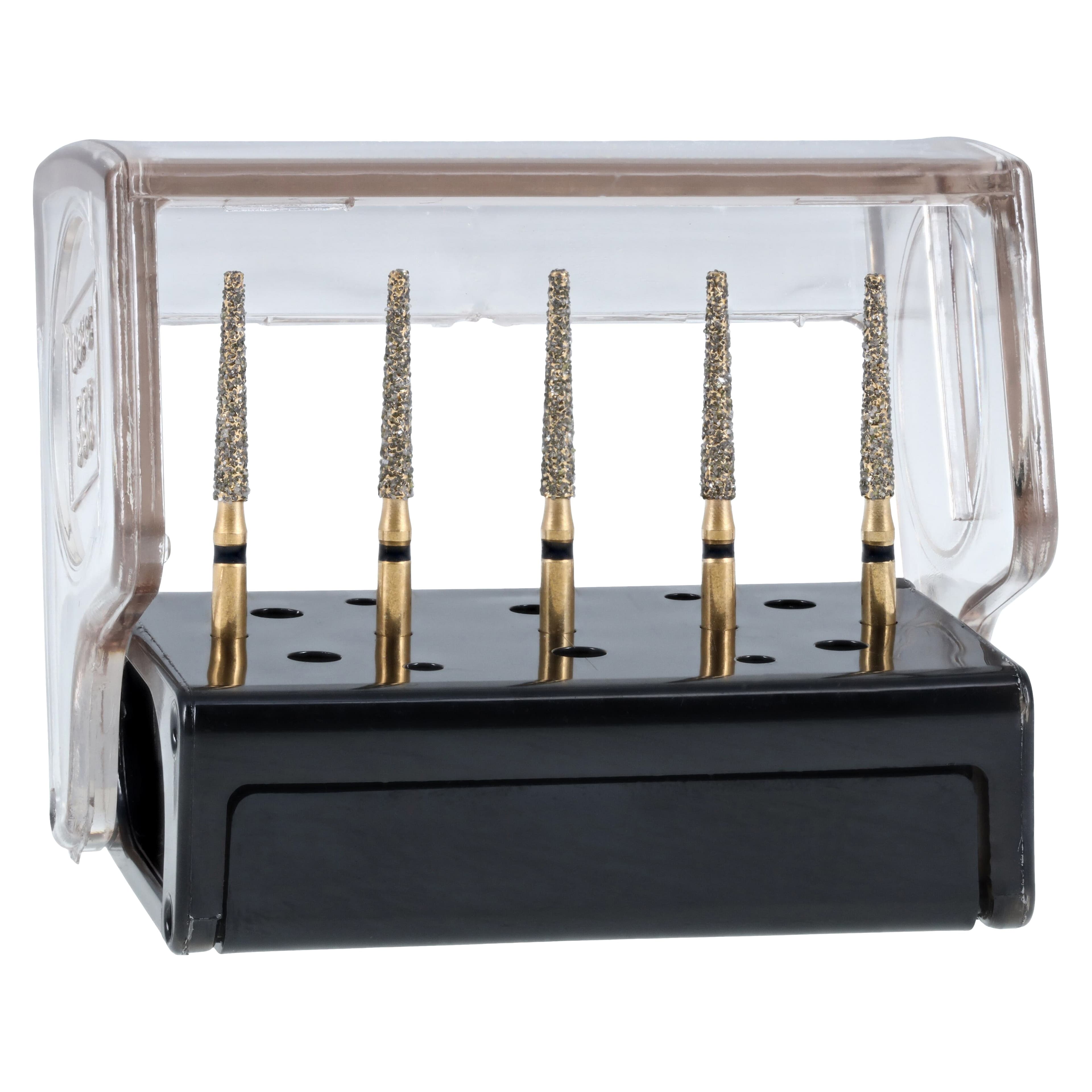 MAXIMA GOLD Diamond FG Bur, Friction Grip, Short, Super Coarse, Flat End Taper, 10.0 mm, G848-016SC, 5/Pk thumbnail 5