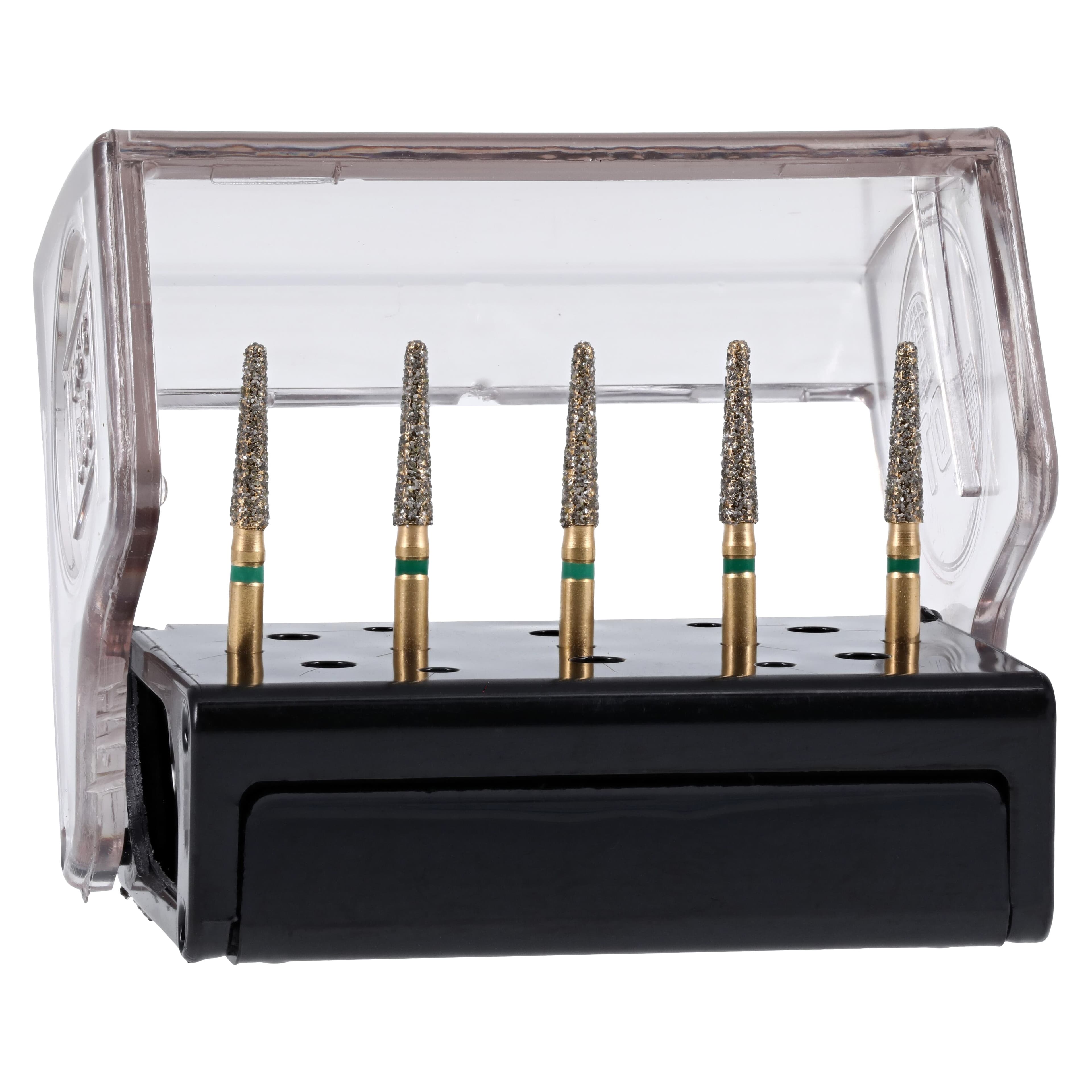 MAXIMA GOLD Diamond FG Bur, Friction Grip, Coarse, Round End Taper, 8.0 mm, G856-018C, 5/Pk thumbnail 5