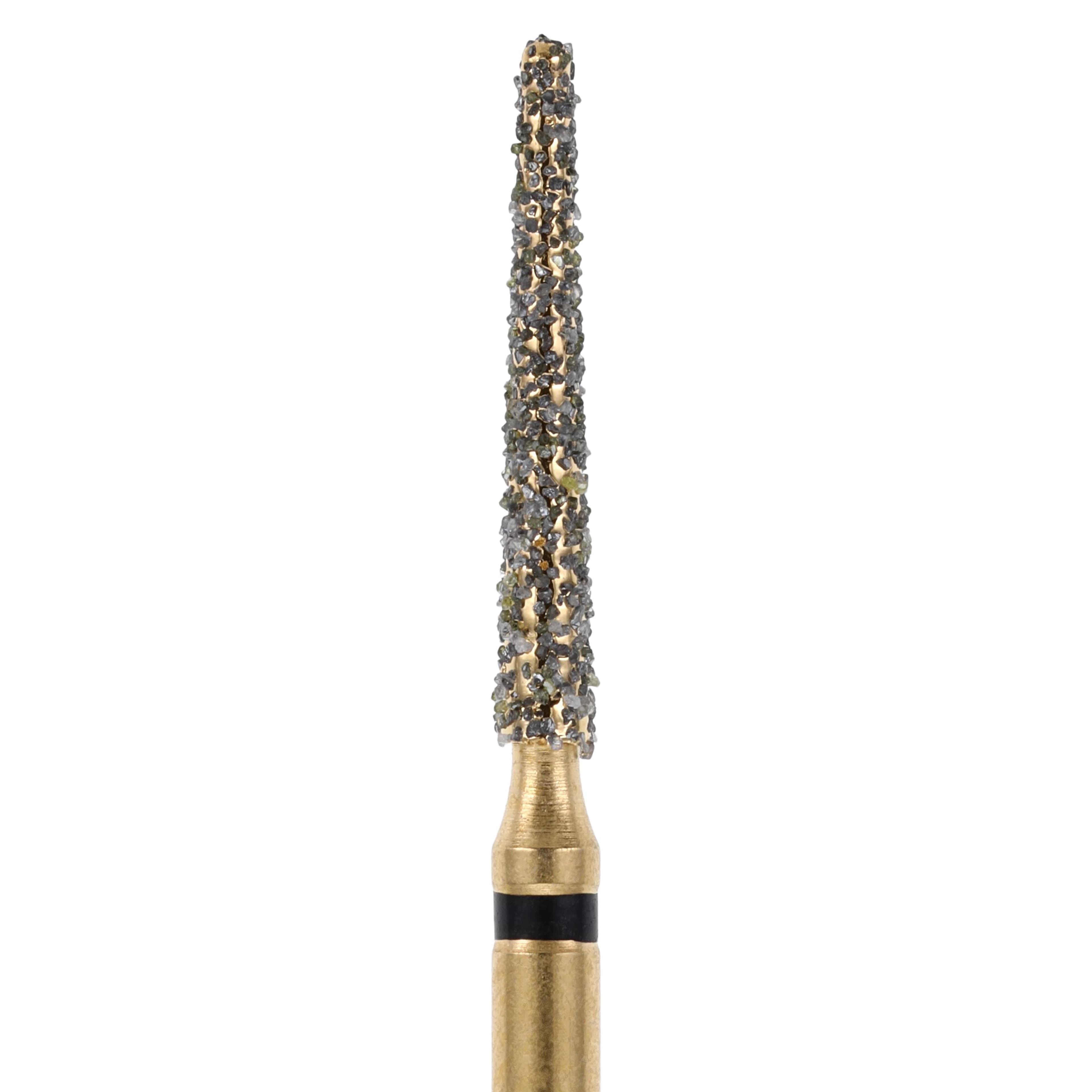 MAXIMA GOLD Diamond FG Bur, Friction Grip, Super Coarse, Round End Taper, 10.0 mm, G850-014SC, 5/Pk thumbnail 3