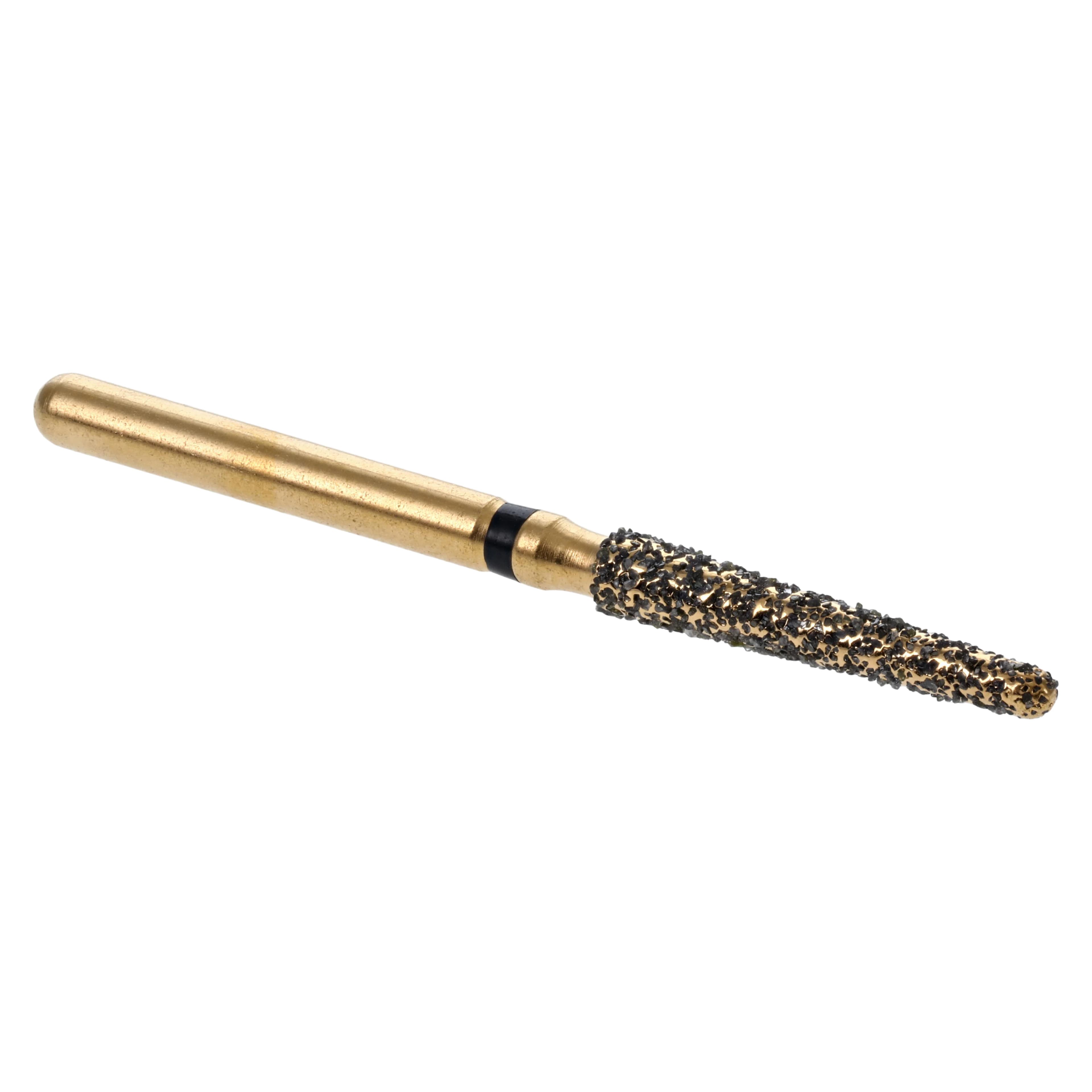 MAXIMA GOLD Diamond FG Bur, Friction Grip, Super Coarse, Round End Taper, 10.0 mm, G850-018SC, 5/Pk thumbnail 2