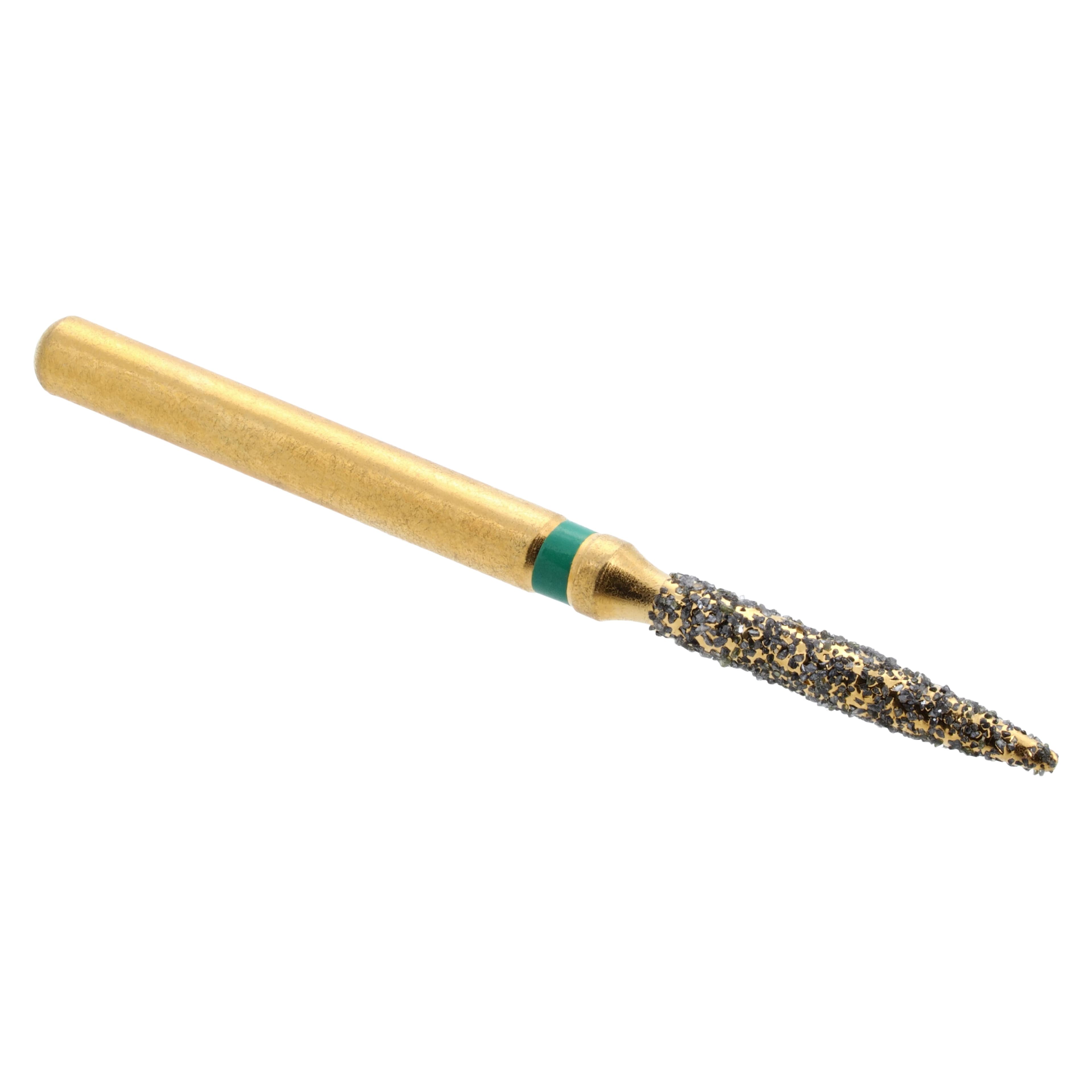 MAXIMA GOLD Diamond FG Bur, Flame, Coarse, 8.0 mm, Friction Grip, G862-012C, 5/Pk thumbnail 2