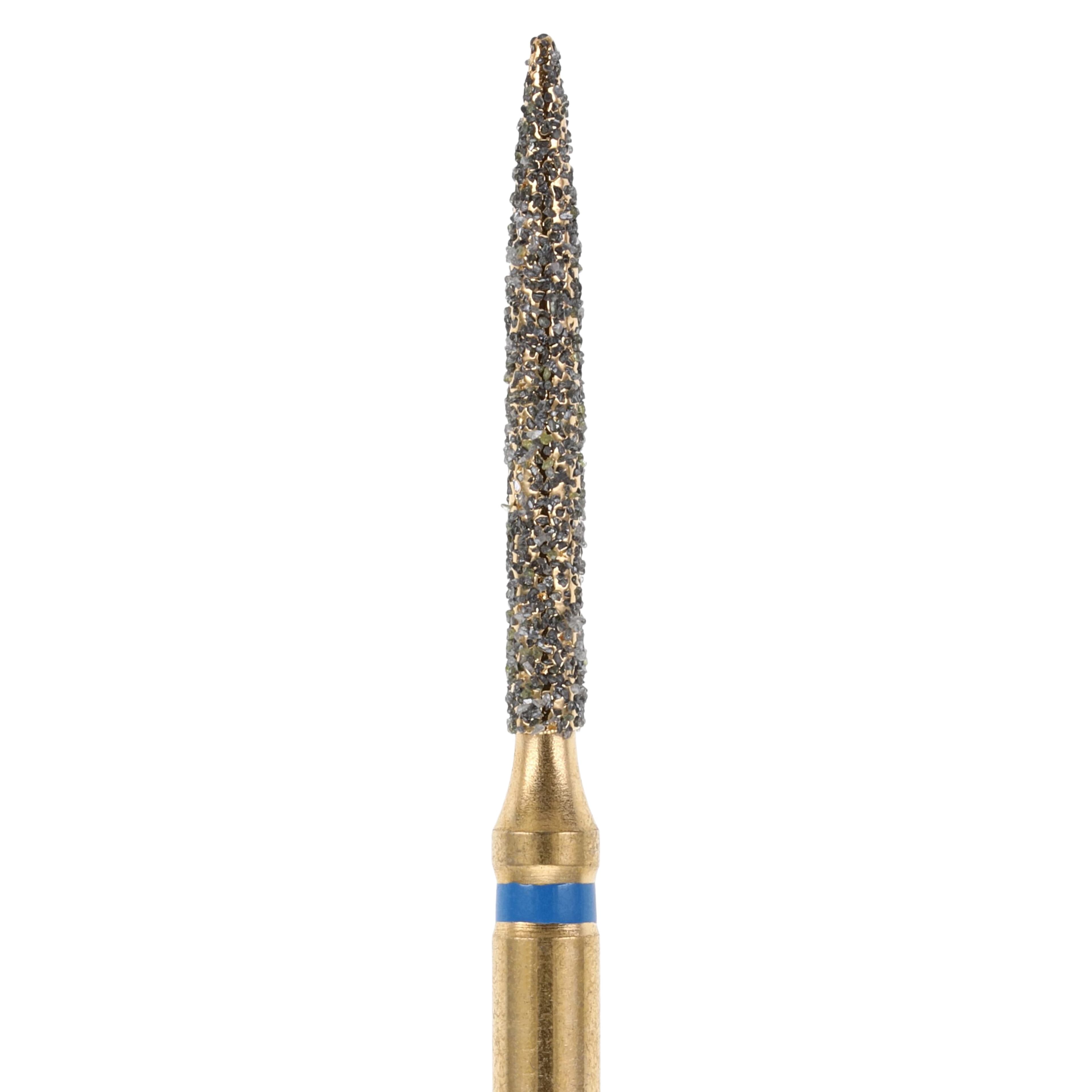 MAXIMA GOLD Diamond FG Bur, Friction Grip, Medium Flame, 10.0 mm, G863-012M, 5/Pk thumbnail 3
