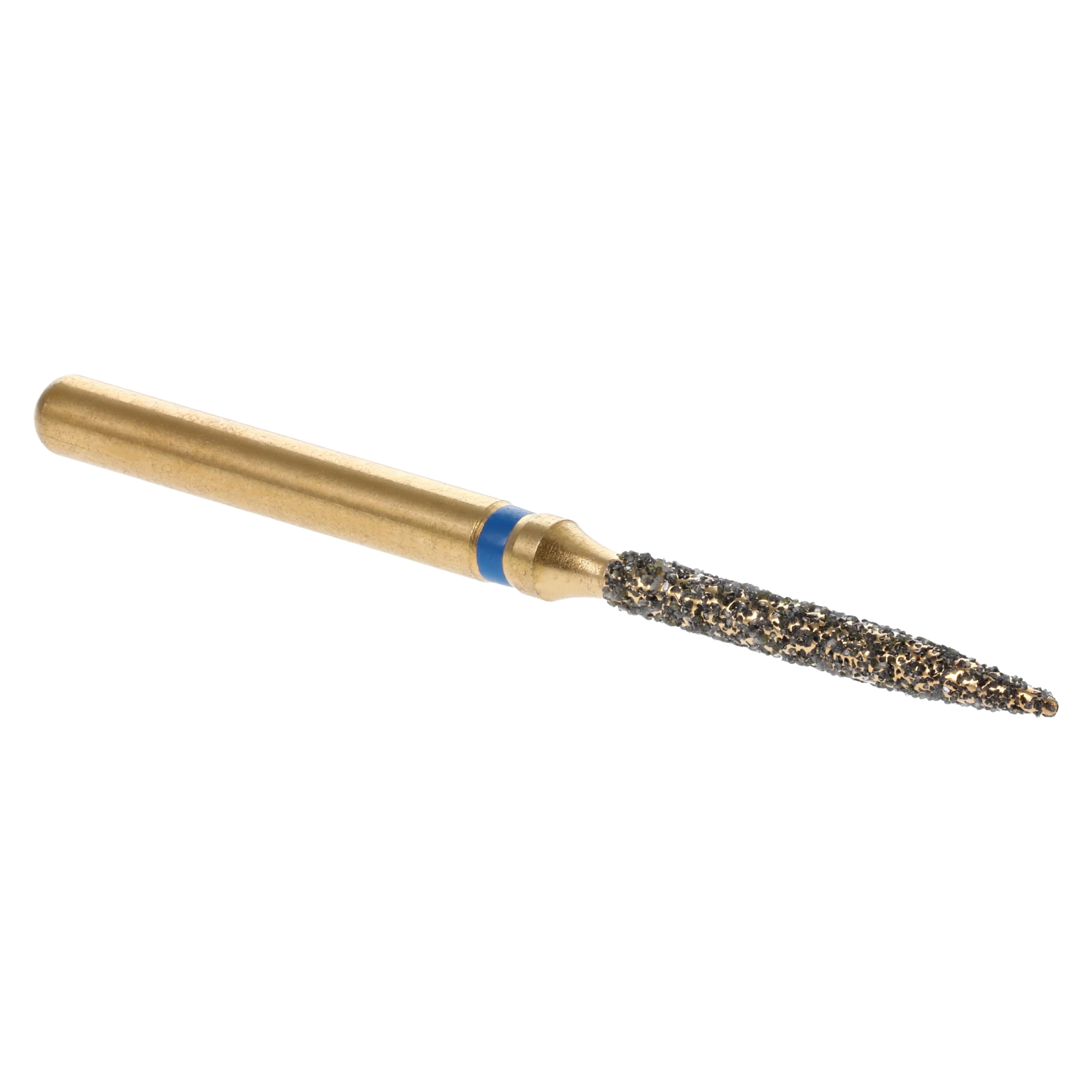 MAXIMA GOLD Diamond FG Bur, Friction Grip, Medium Flame, 10.0 mm, G863-012M, 5/Pk thumbnail 2