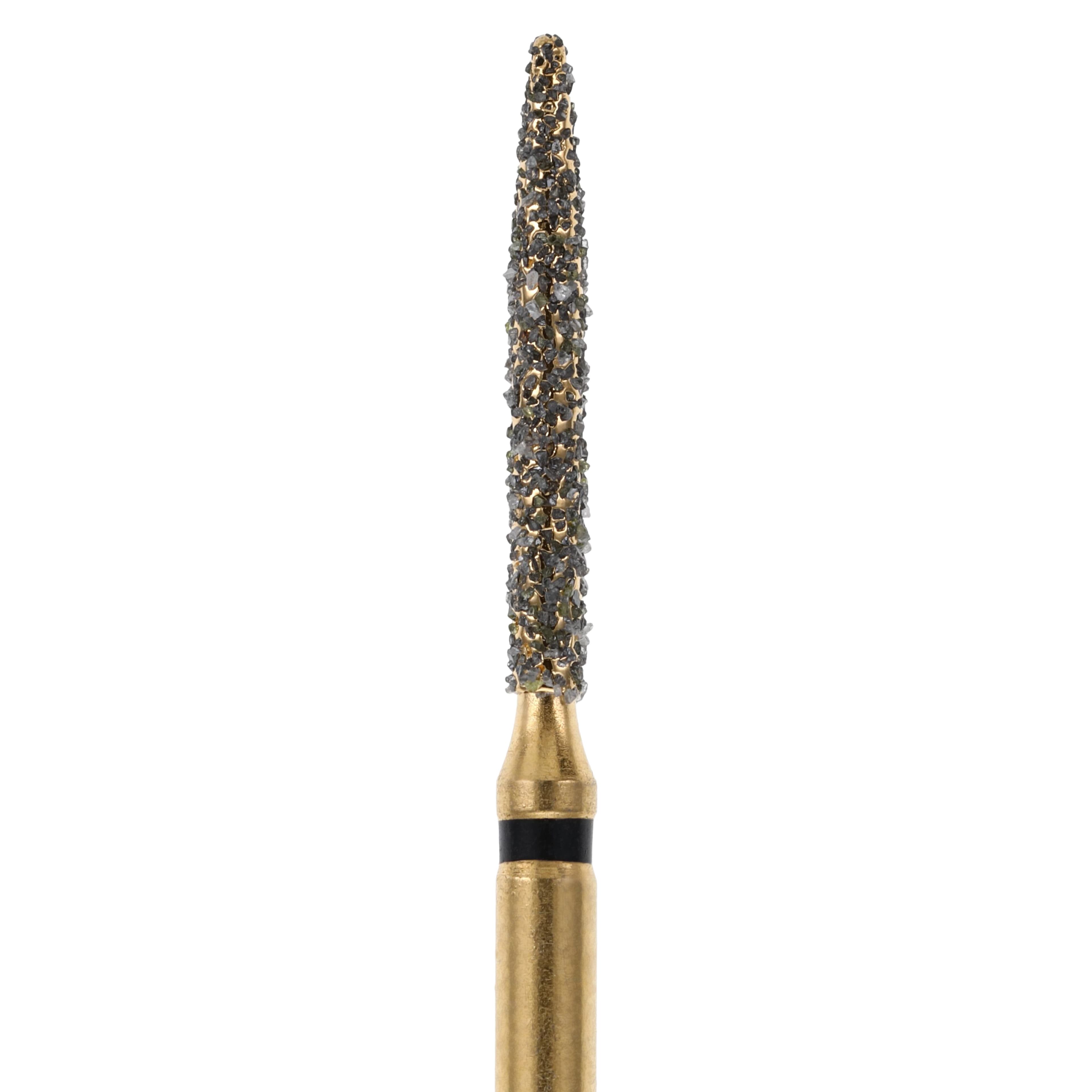 MAXIMA GOLD Diamond FG Bur, Friction Grip, Super Coarse, Flame, 10.0 mm, G863-012SC, 5/Pk thumbnail 3