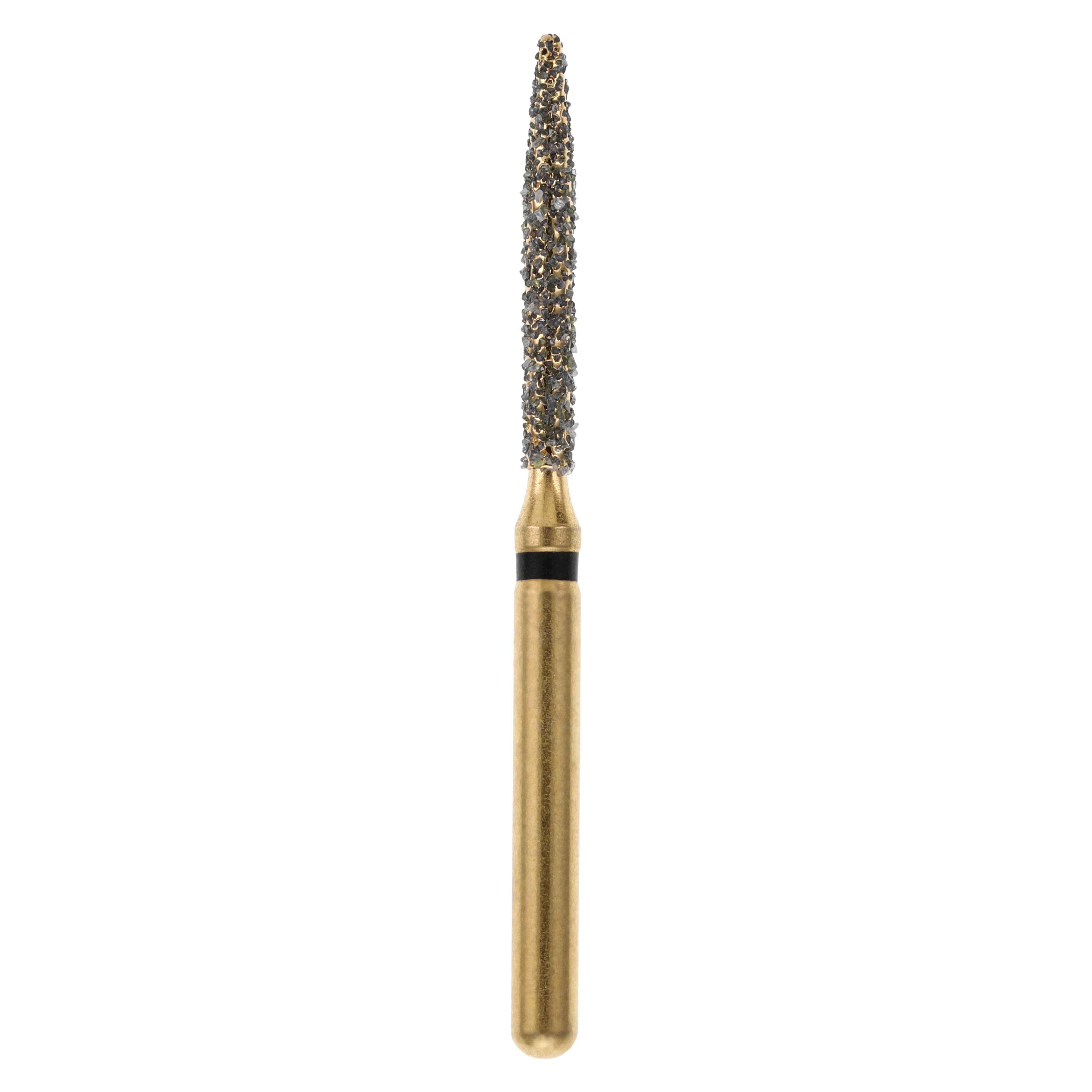 MAXIMA GOLD Diamond FG Bur, Friction Grip, Super Coarse, Flame, 10.0 mm, G863-012SC, 5/Pk - MAXIMA GOLD Diamond FG - Image 1