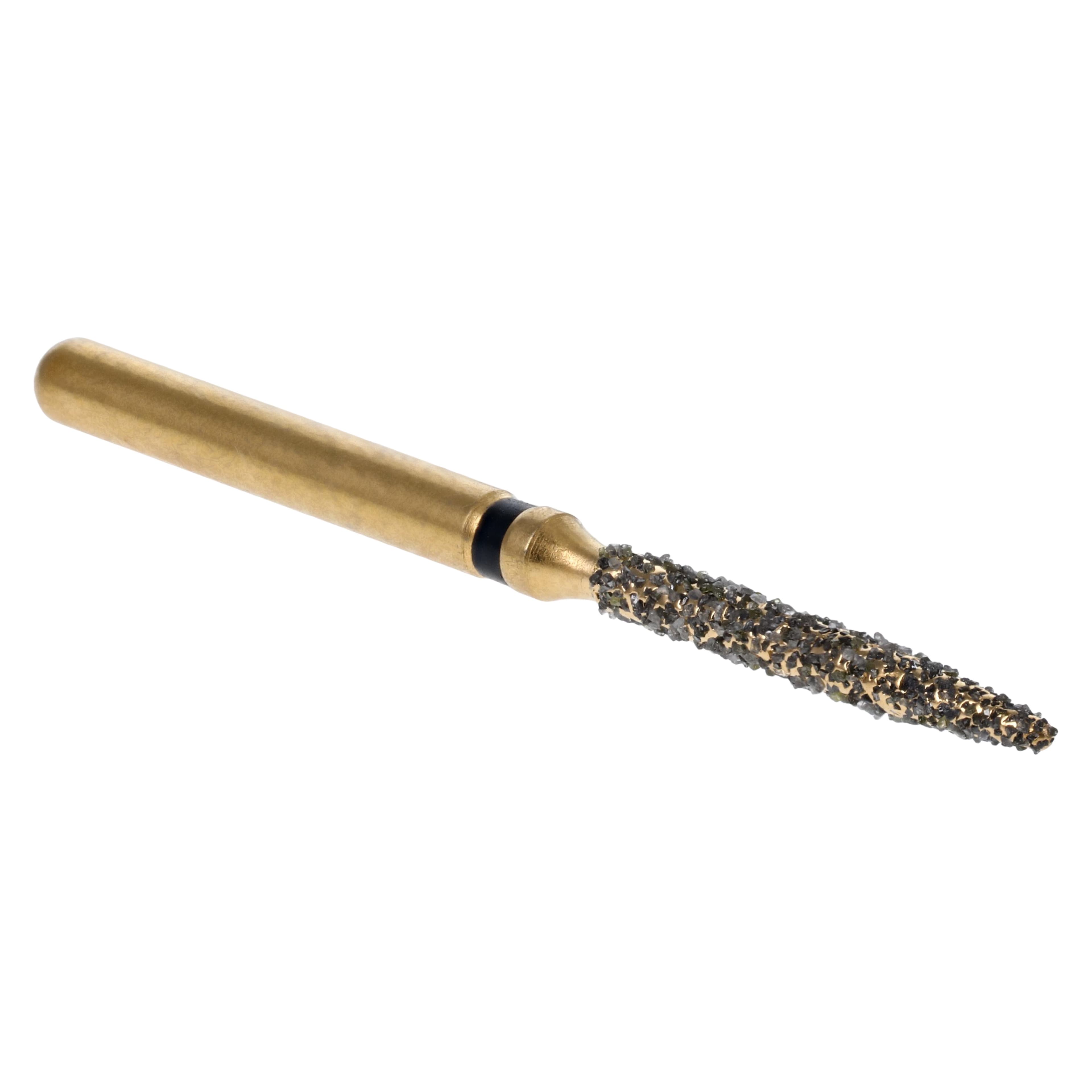 MAXIMA GOLD Diamond FG Bur, Friction Grip, Super Coarse, Flame, 10.0 mm, G863-012SC, 5/Pk thumbnail 2