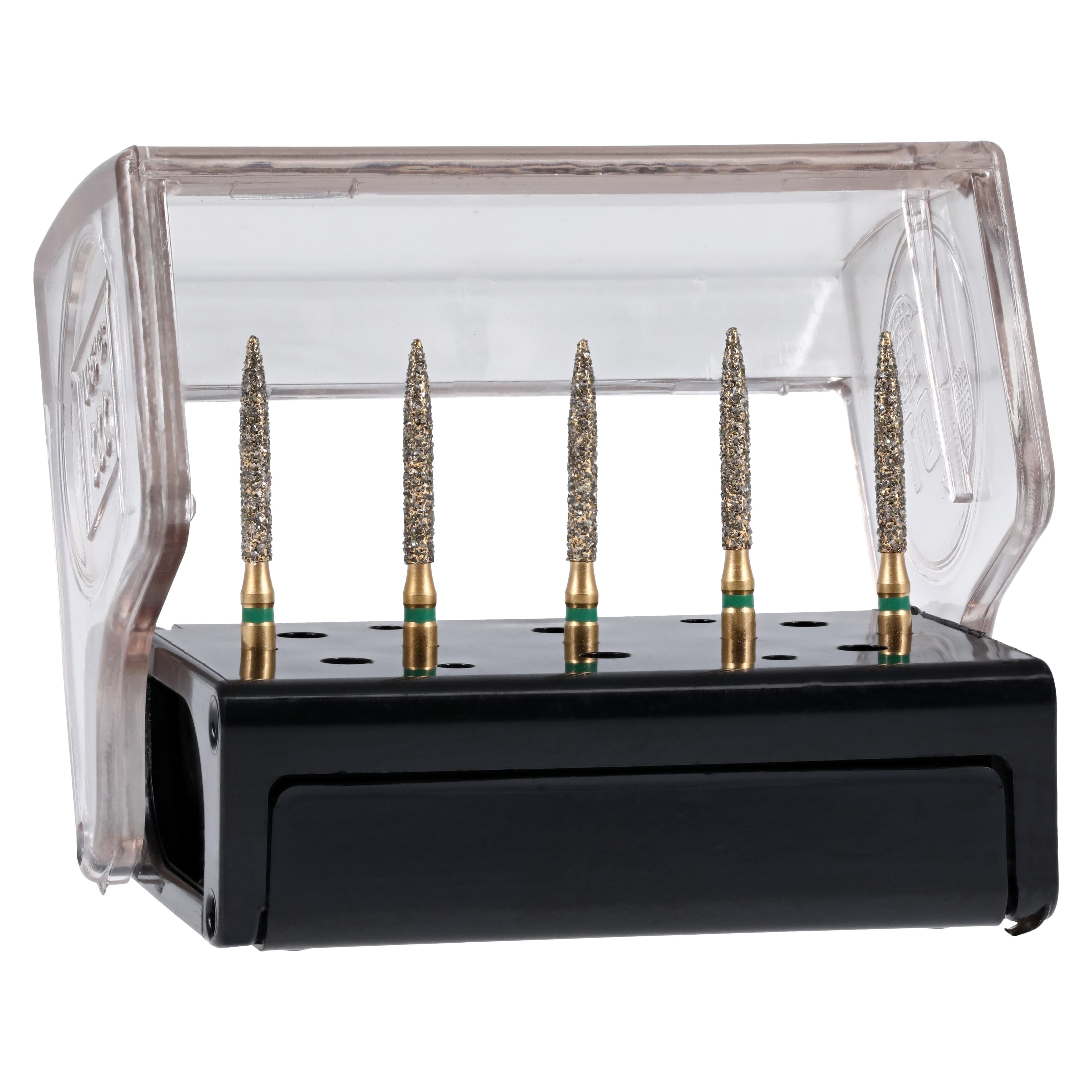 MAXIMA GOLD Diamond FG Bur, Friction Grip, Coarse Flame, 10.0 mm, G863-014C, 5/Pk thumbnail 5