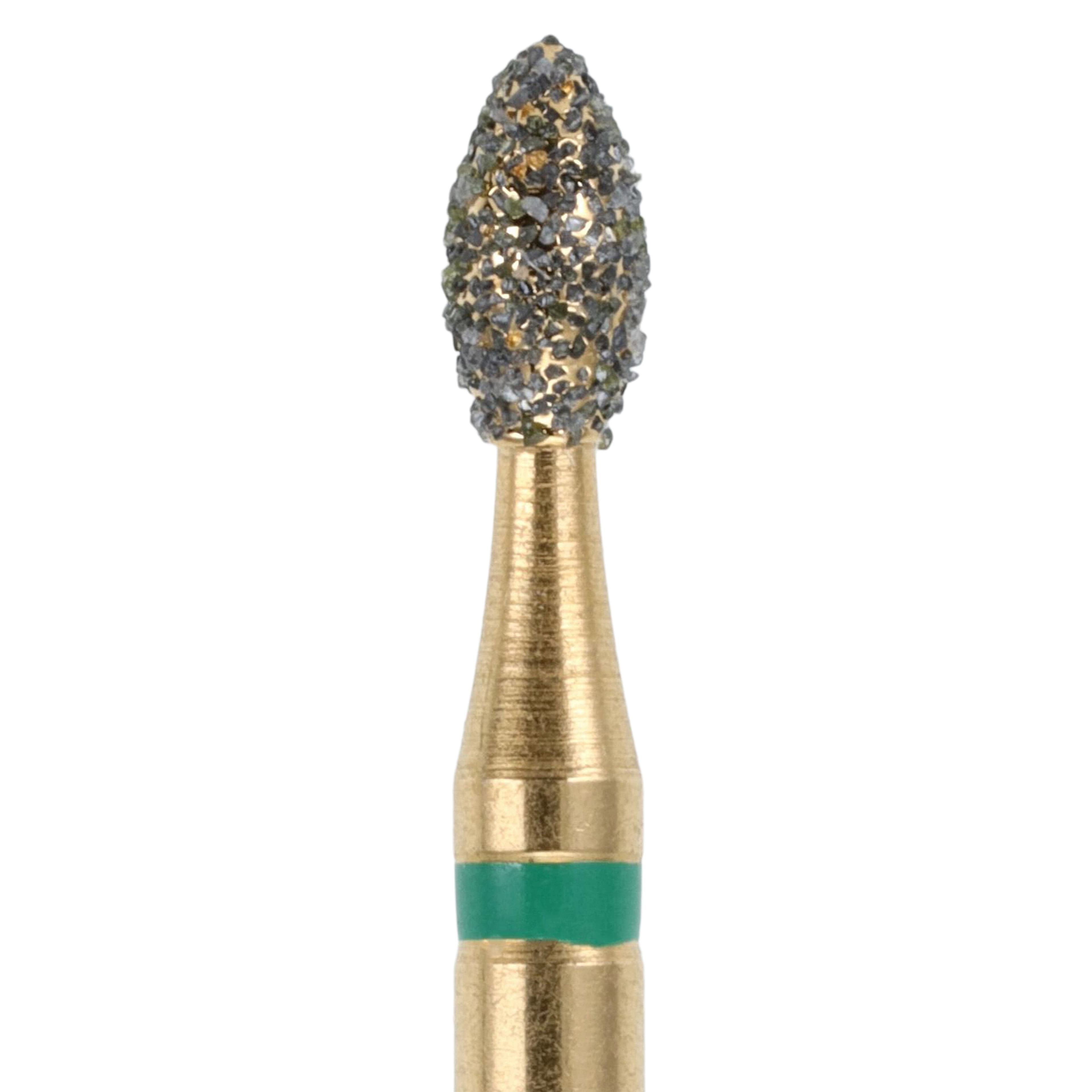 MAXIMA GOLD Diamond FG Pointed Football Bur, Coarse, Friction Grip, 3.2 mm, G368-016C, 5/Pk thumbnail 3