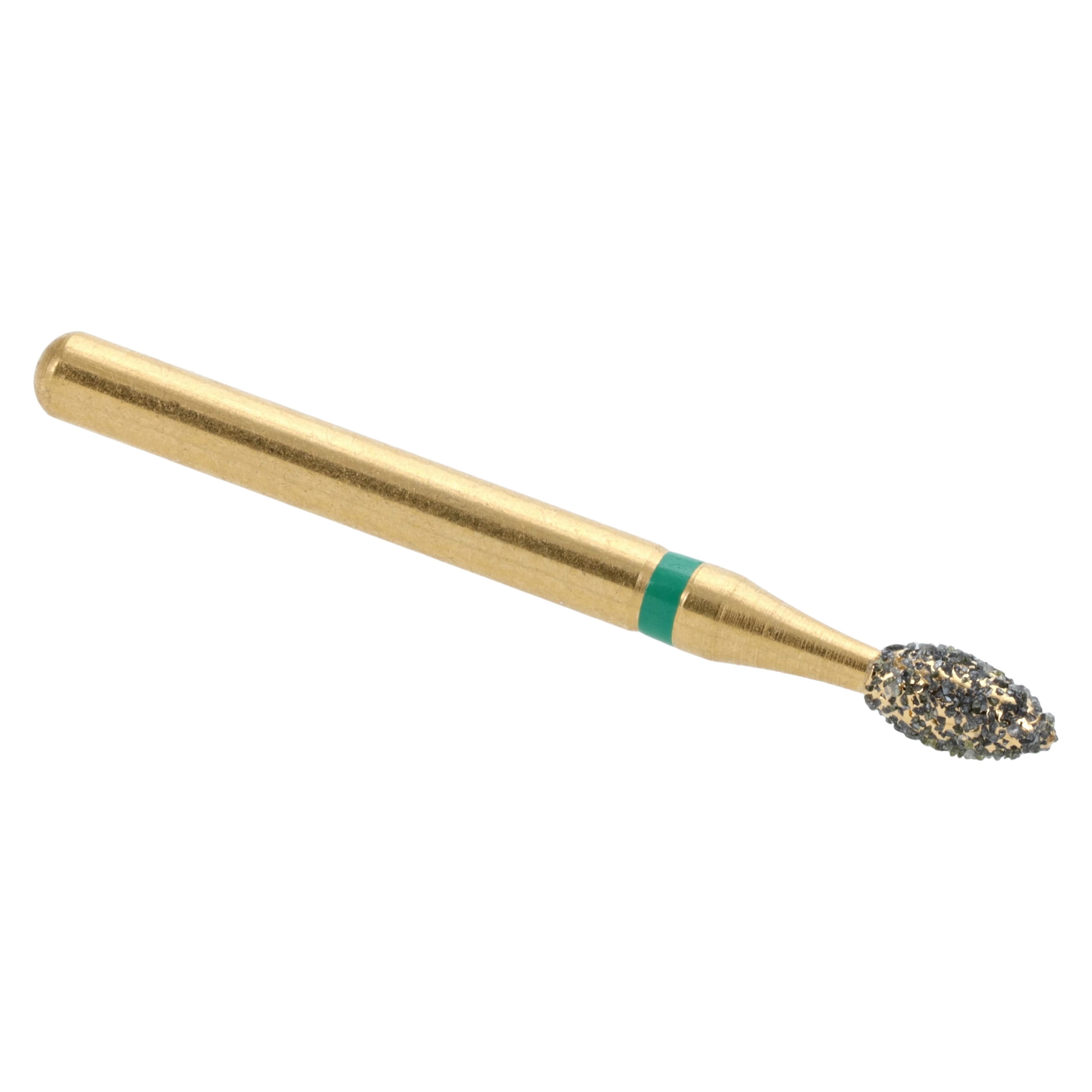 MAXIMA GOLD Diamond FG Pointed Football Bur, Coarse, Friction Grip, 3.2 mm, G368-016C, 5/Pk thumbnail 2
