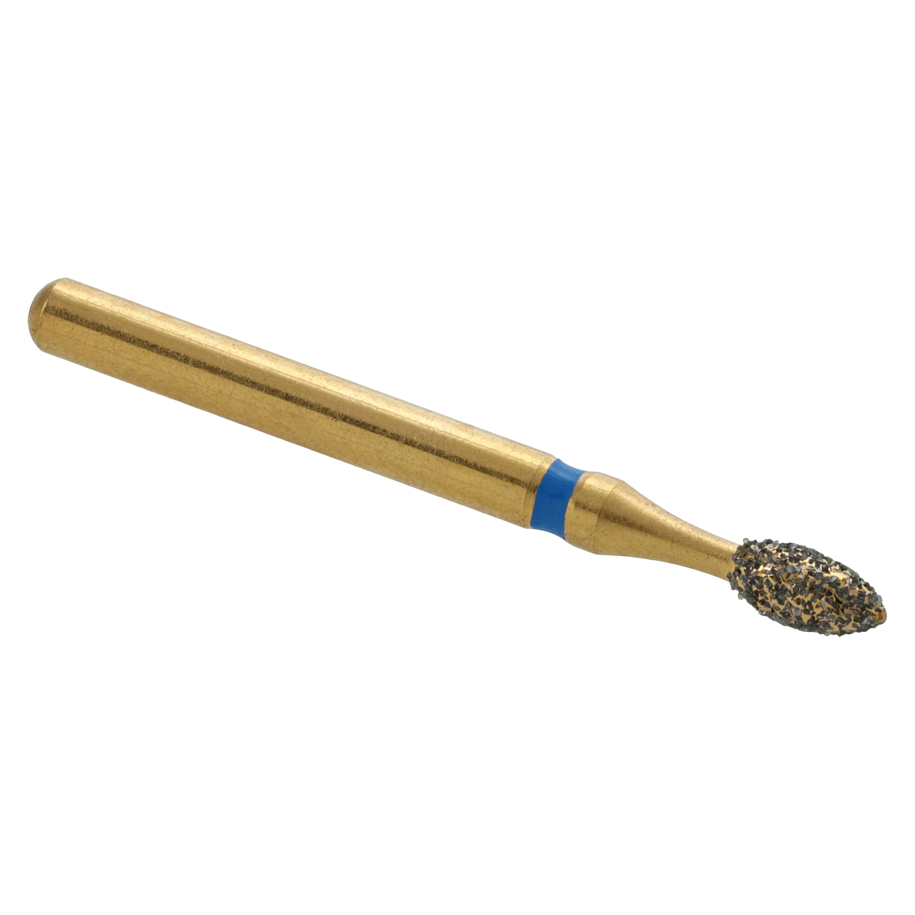 MAXIMA GOLD Diamond FG Bur, Pointed Football, Medium, Friction Grip, 3.2 mm, G368-016M, 5/Pk thumbnail 2