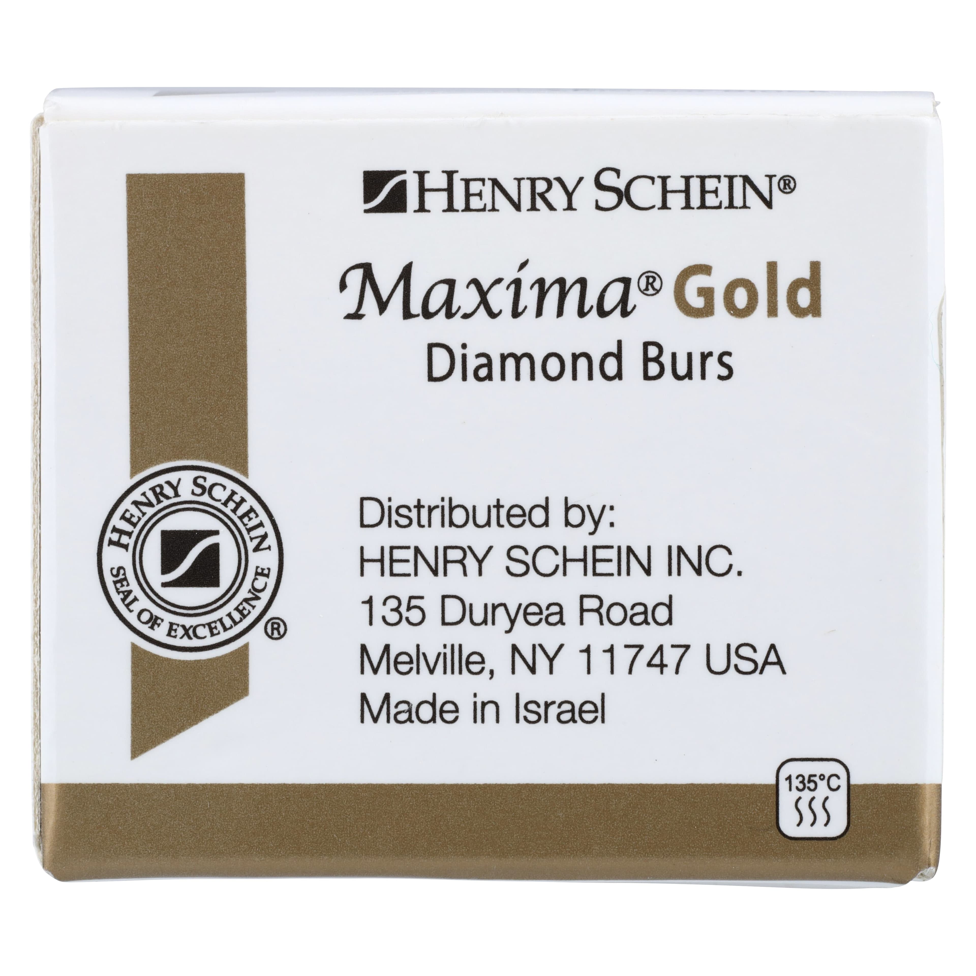 MAXIMA GOLD Diamond FG Bur, Pointed Football, Medium, Friction Grip, 3.2 mm, G368-016M, 5/Pk thumbnail 6