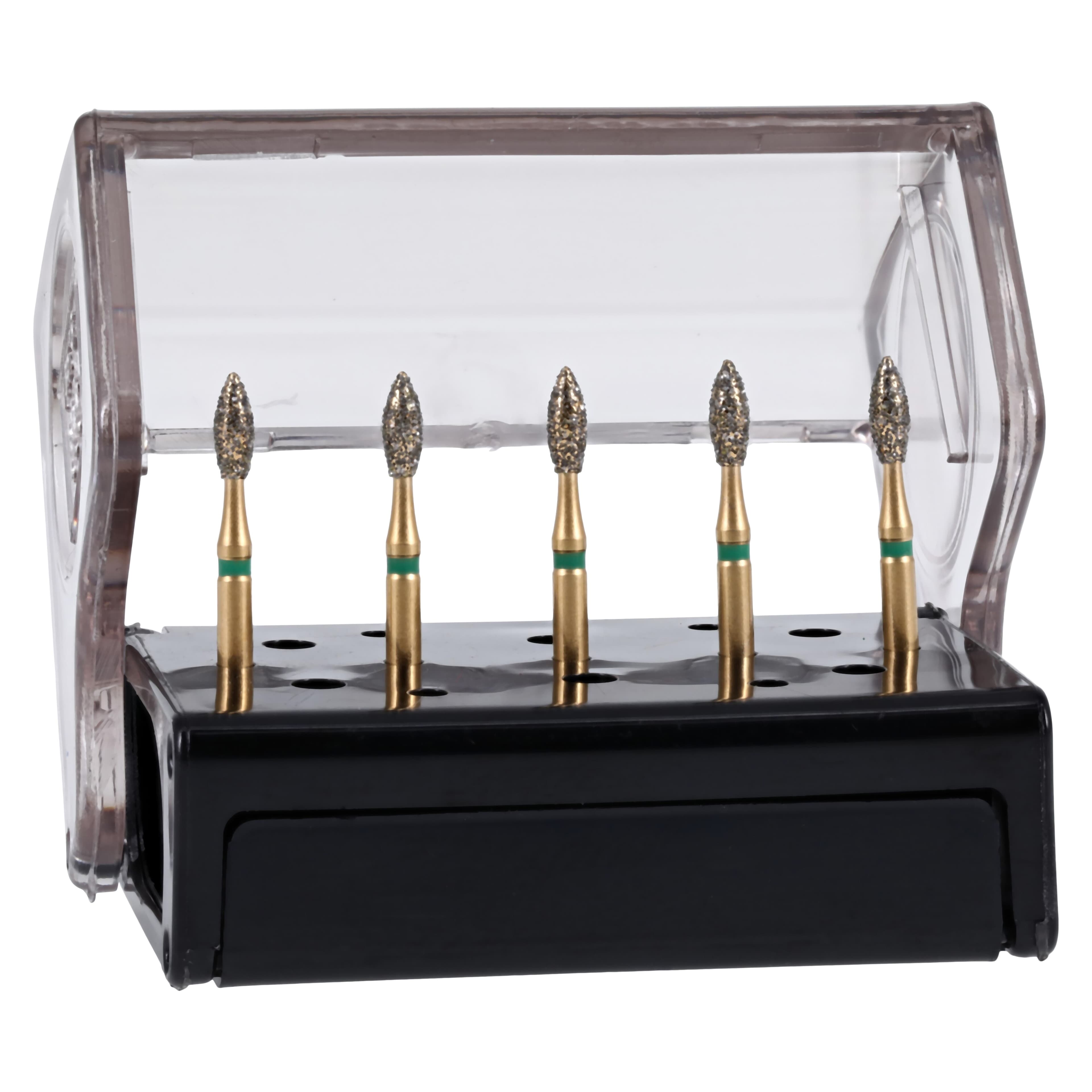 MAXIMA GOLD Diamond FG Pointed Football Bur, Coarse, Friction Grip, 4.6 mm, G368-018C, 5/Pk thumbnail 5