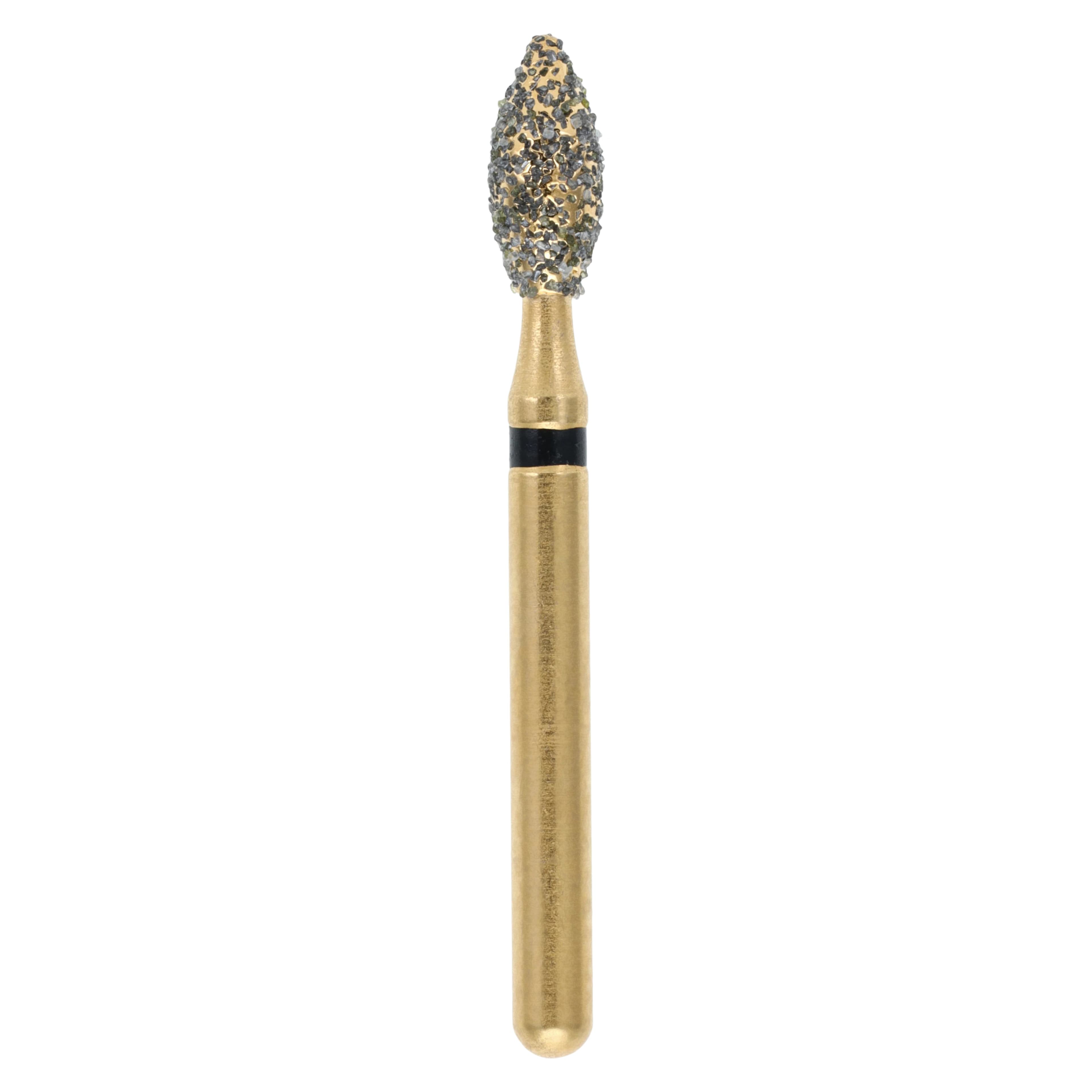 MAXIMA GOLD Diamond FG Bur, Super Coarse, Pointed Football, 5.0 mm, G368-023SC, 5/Pk - MAXIMA GOLD Diamond FG - Image 1