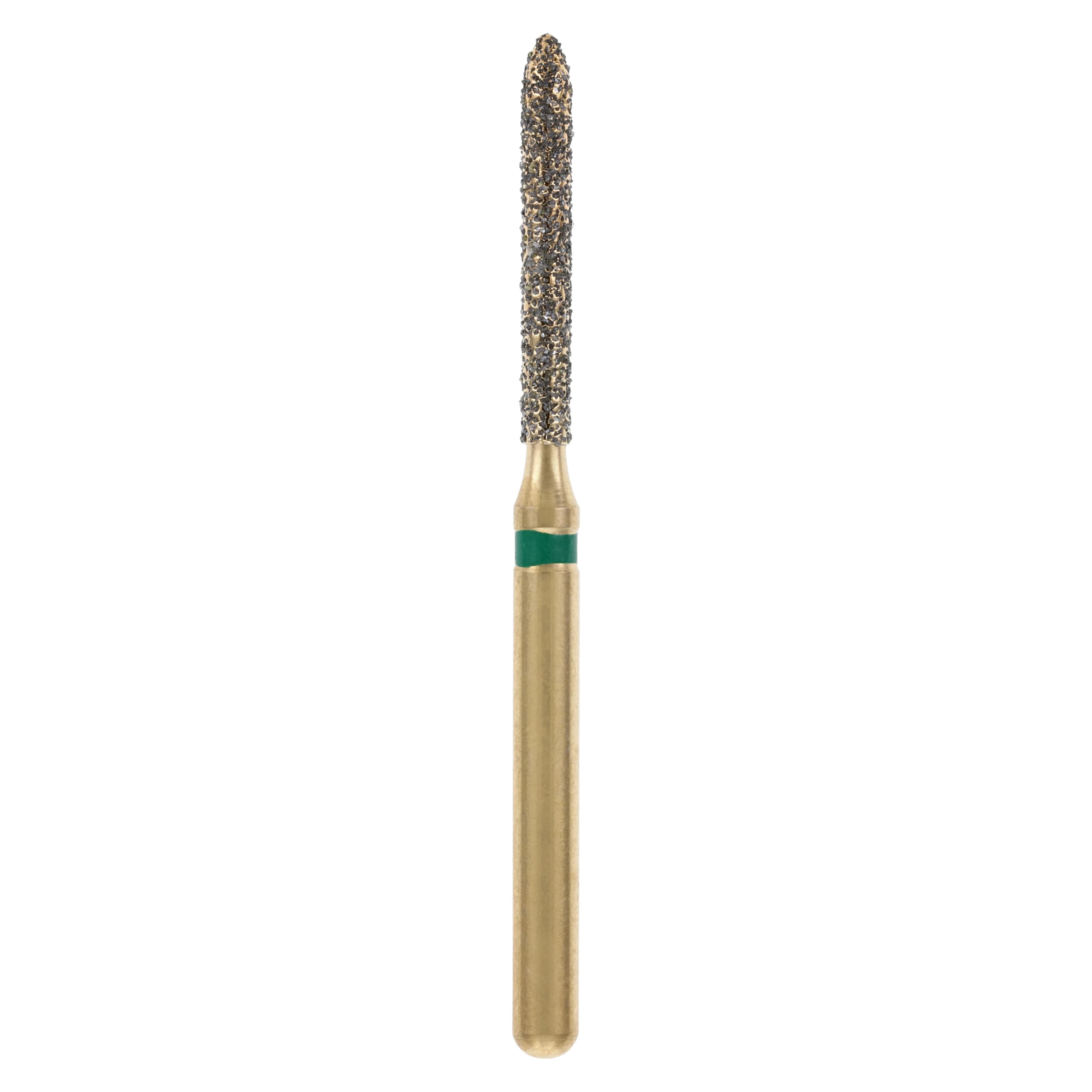 MAXIMA GOLD Diamond FG Beveled Cylinder Bur, Coarse, Friction Grip, 9.5mm, G879-012C, 5/Pk - MAXIMA GOLD Diamond FG - Image 1