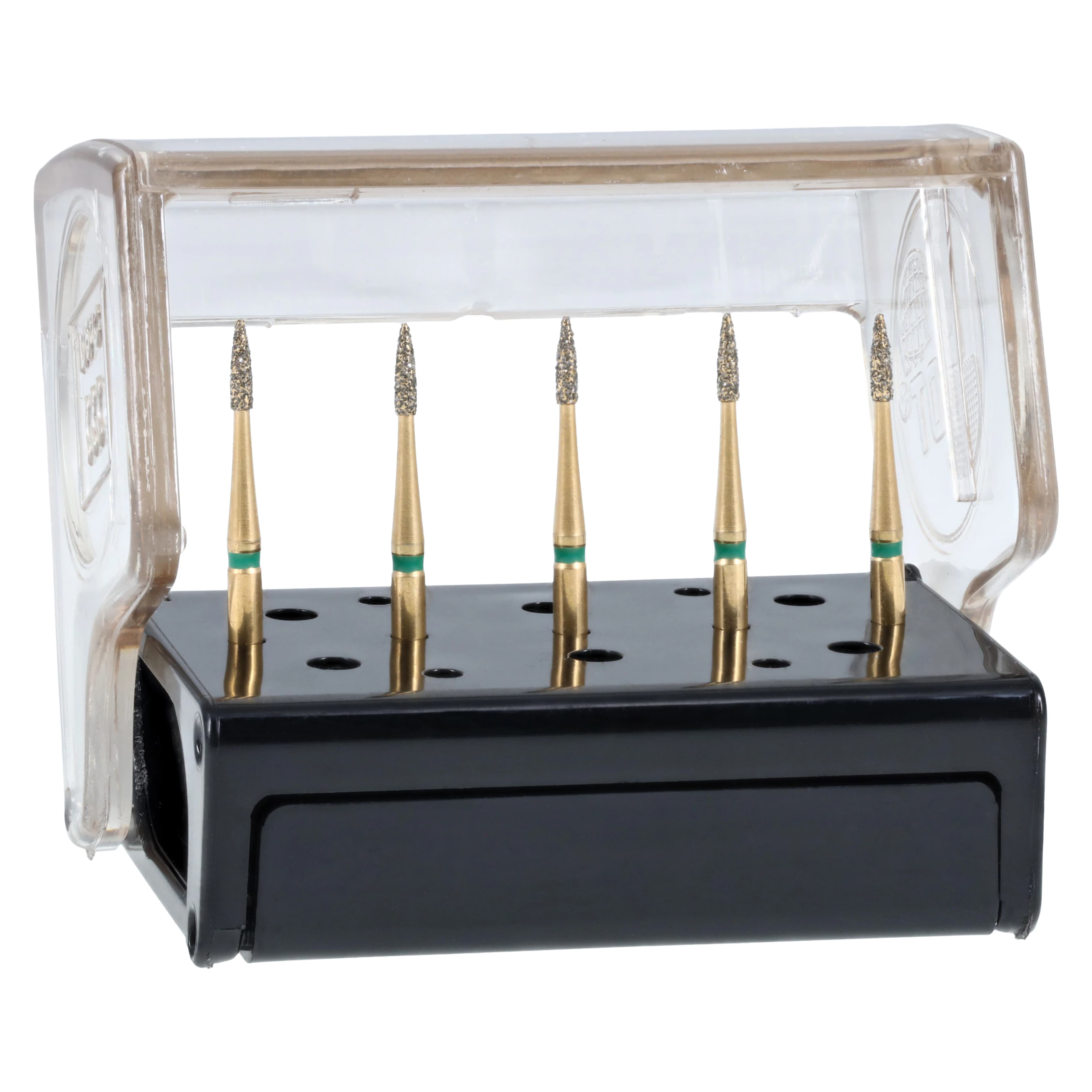 MAXIMA GOLD Diamond FG Bur, Friction Grip, Coarse Flame, 4.0 mm, G889-010C, 5/Pk thumbnail 5