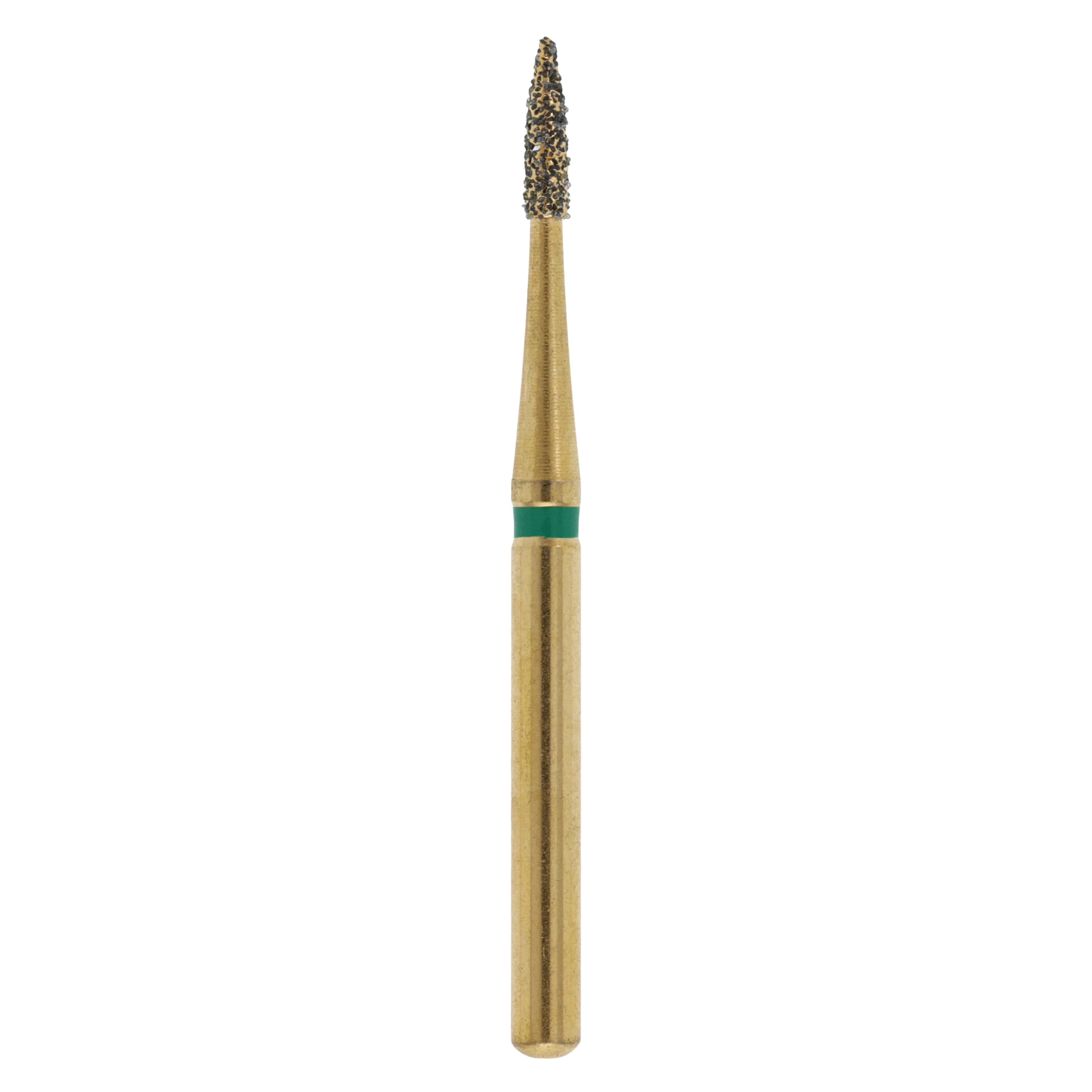 MAXIMA GOLD Diamond FG Bur, Friction Grip, Coarse Flame, 4.0 mm, G889-010C, 5/Pk - MAXIMA GOLD Diamond FG - Image 1