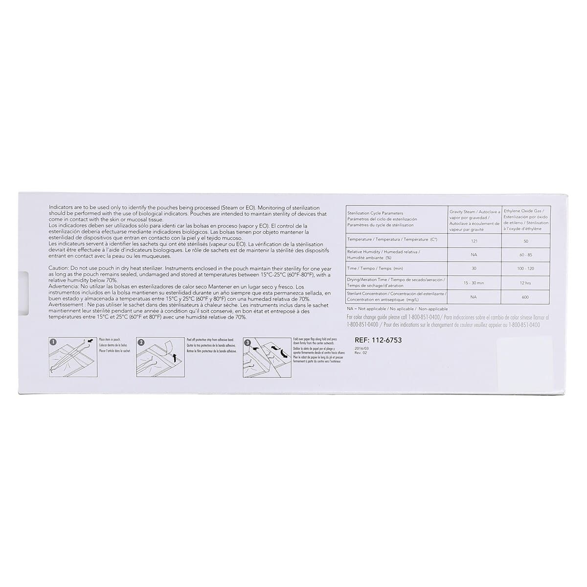 Essentials Self Seal Sterilization Pouches, 4.25" x 11", 200/Box thumbnail 5
